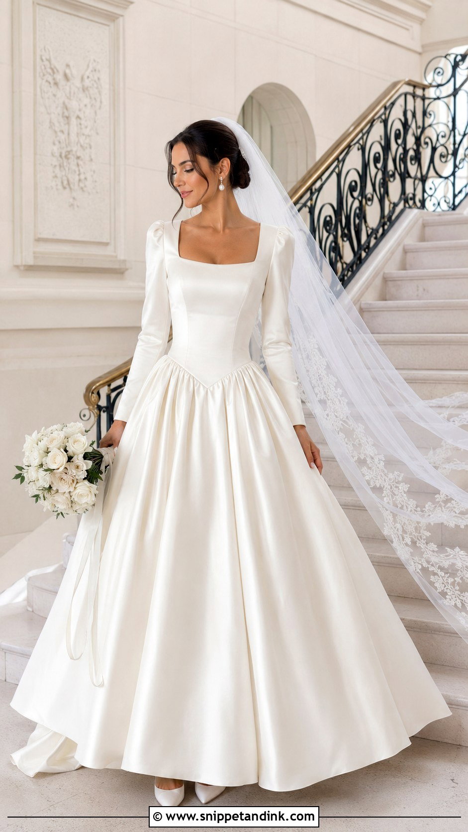 1993 Basque Waist Wedding Dress - Snippet and Ink - 25 1993 Wedding Dresses