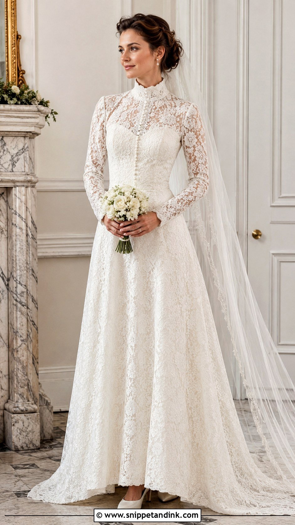 1993 High Neck Wedding Dress - Snippet and Ink - 25 1993 Wedding Dresses