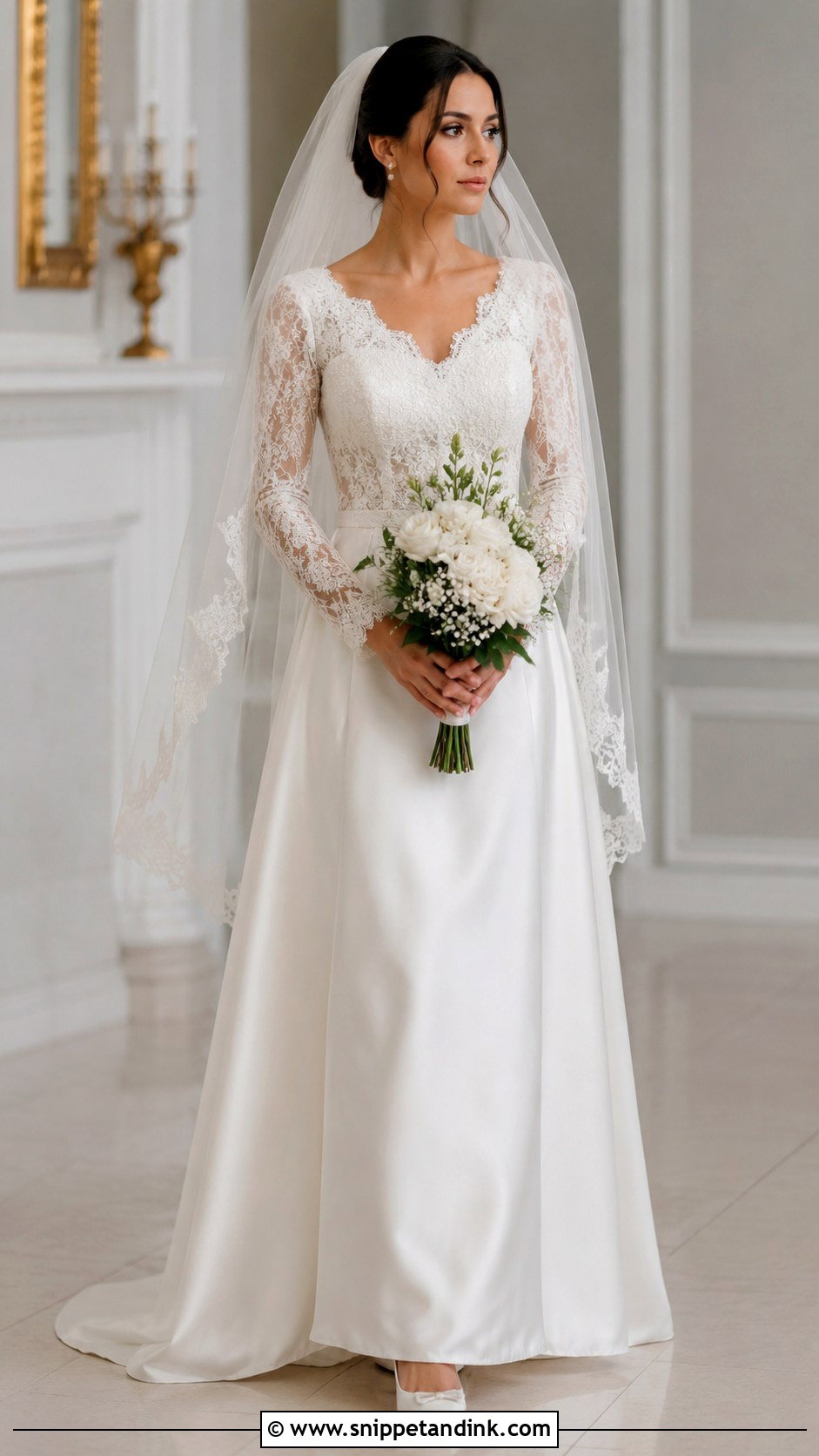 1993 Lace Sleeve Wedding Dress - Snippet and Ink - 25 1993 Wedding Dresses