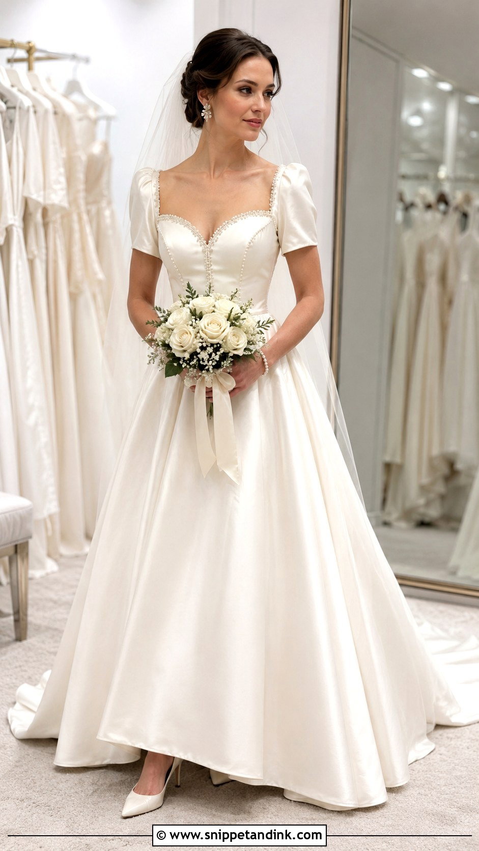 1993 Pearl Detail Wedding Dress - Snippet and Ink - 25 1993 Wedding Dresses