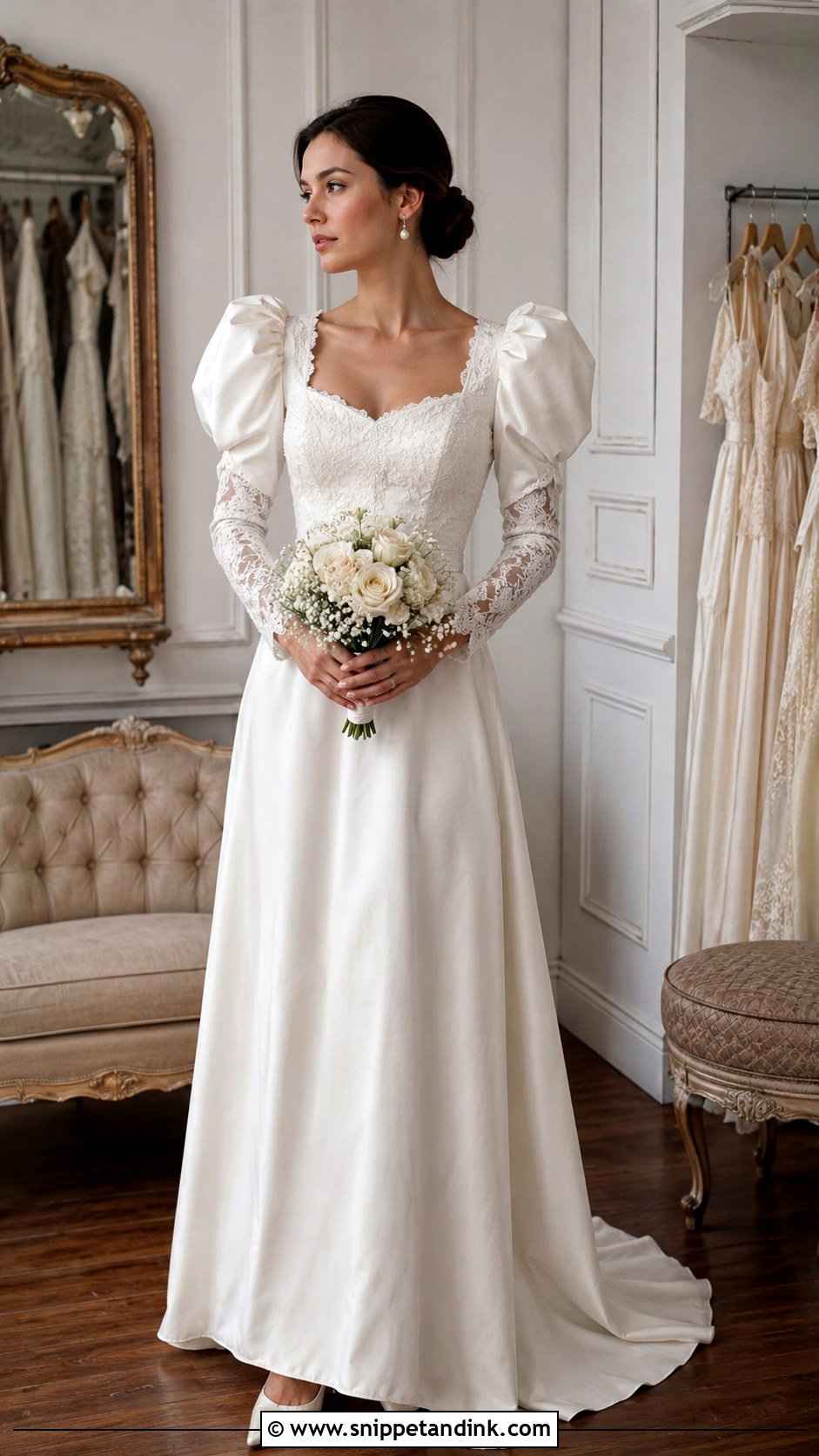 1993 Puff Sleeve Wedding Dress - Snippet and Ink - 25 1993 Wedding Dresses