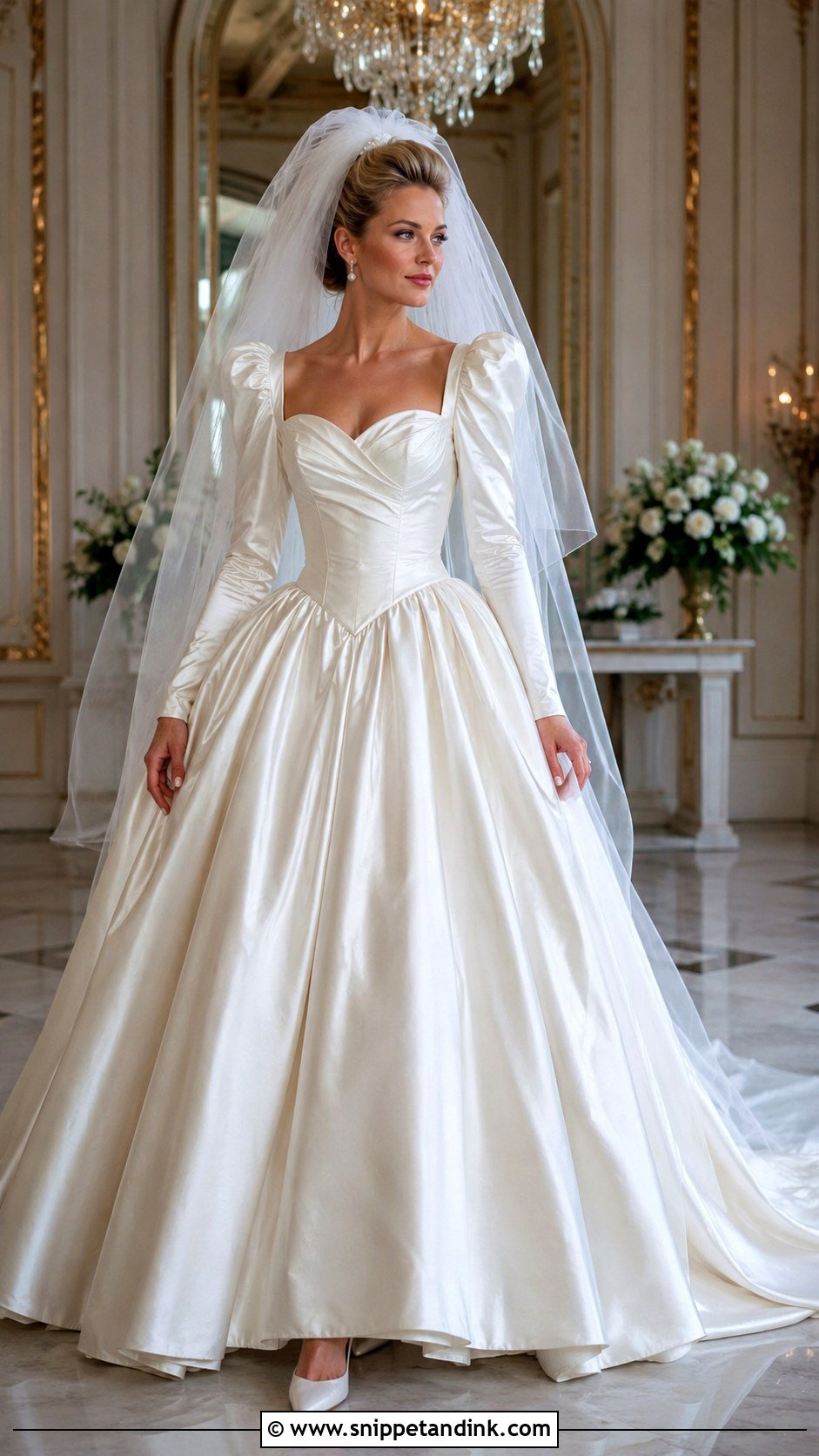 1993 Satin Ball Gown Wedding Dress - Snippet and Ink - 25 1993 Wedding Dresses