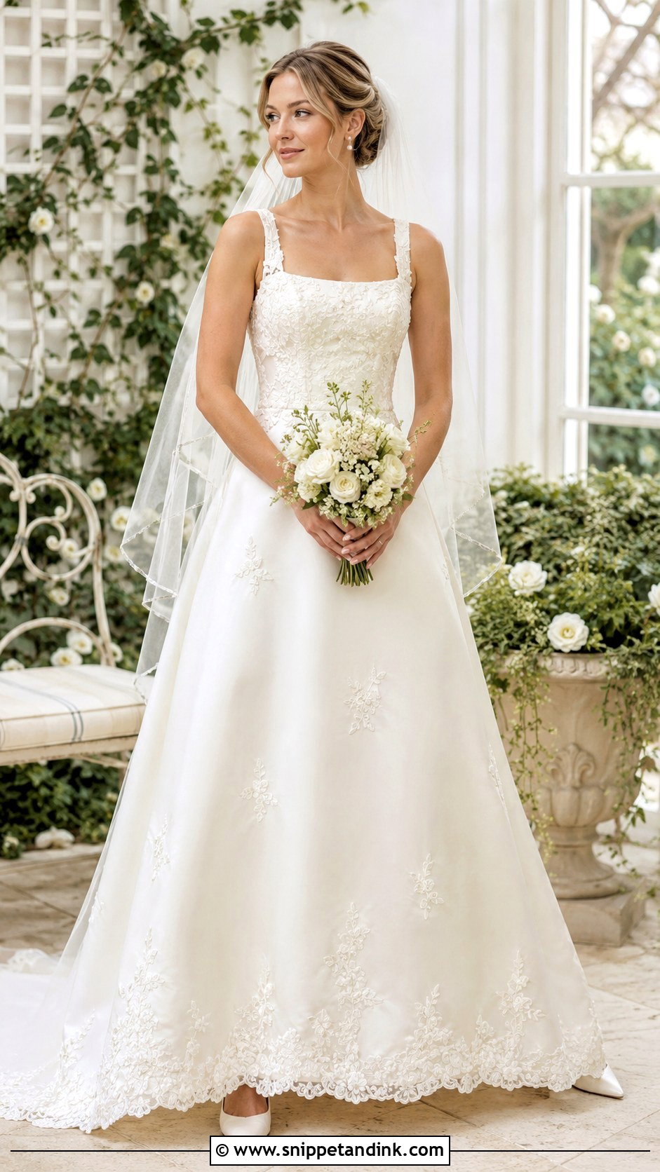 1998 Floral Applique Wedding Dress - Snippet and Ink - 25 1998 Wedding Dresses