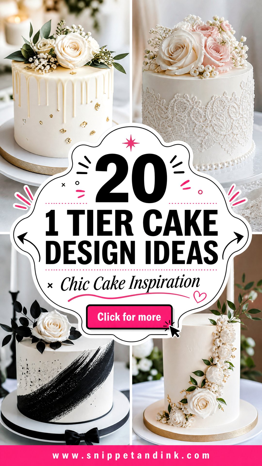20 1 Tier Cake Design Ideas for Wedding Style Inspiration - 20 1 Tier Cake Design Ideas for Wedding Style Inspiration