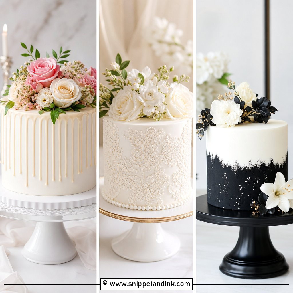 20 1 Tier Cake Design Ideas for Wedding Style Inspiration