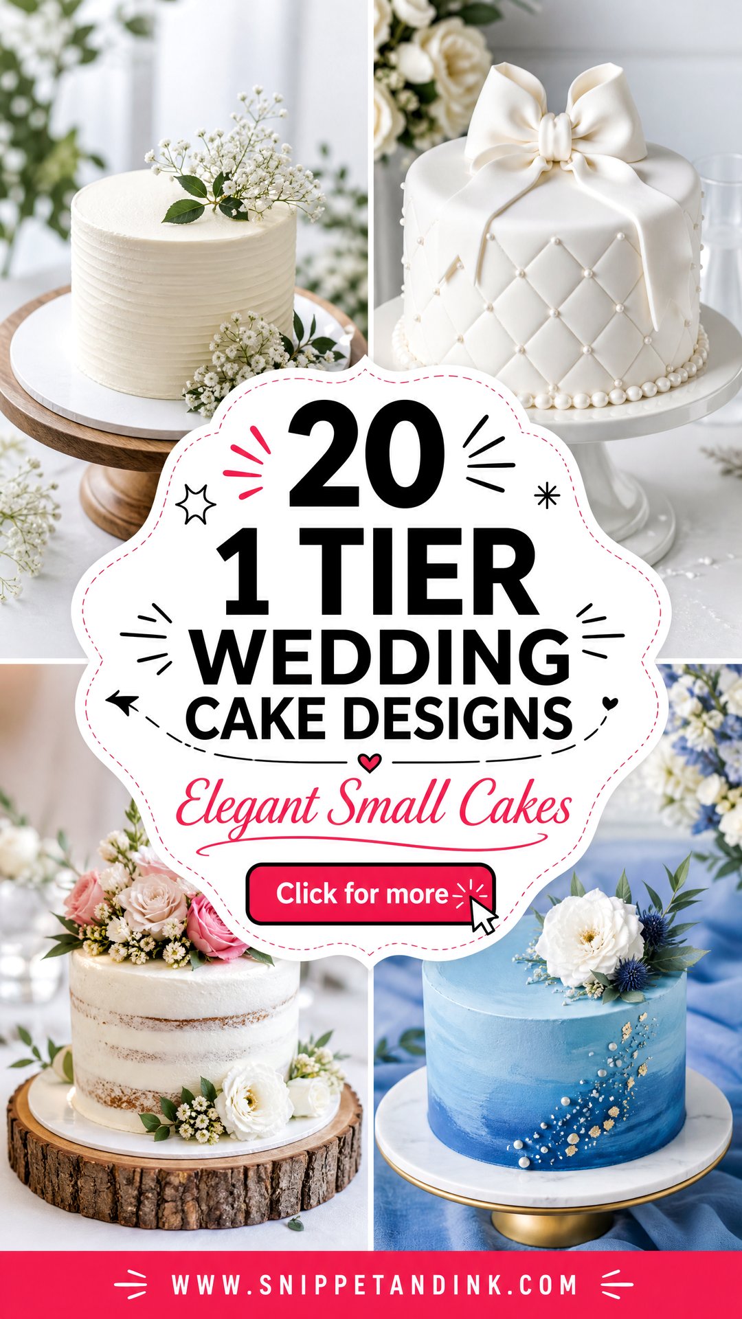 20 1 Tier Wedding Cake Designs for Elegant Small Weddings - 20 1 Tier Wedding Cake Designs for Elegant Small Weddings