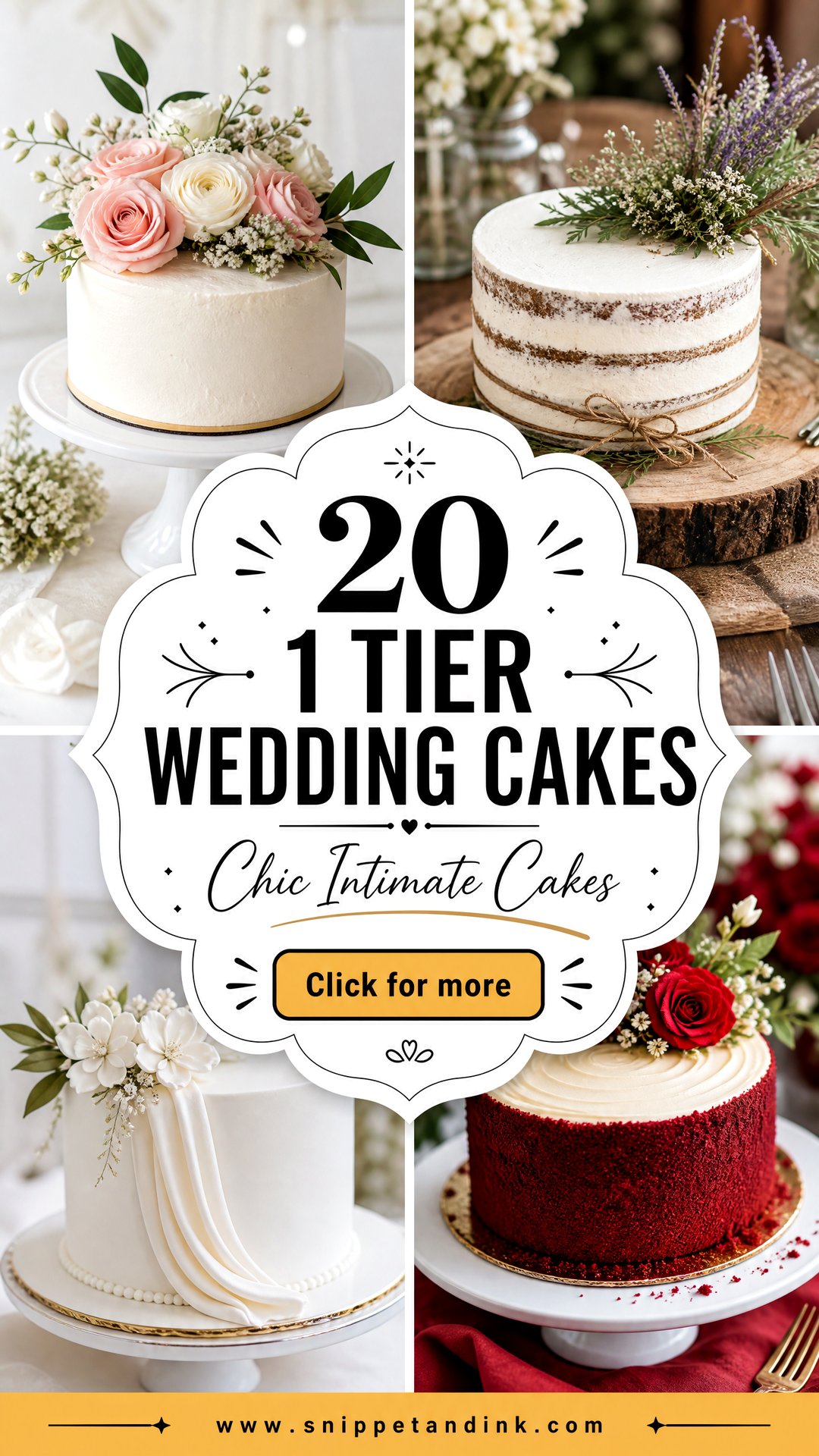20 1 Tier Wedding Cakes for Chic Intimate Celebrations - 20 1 Tier Wedding Cakes for Chic Intimate Celebrations