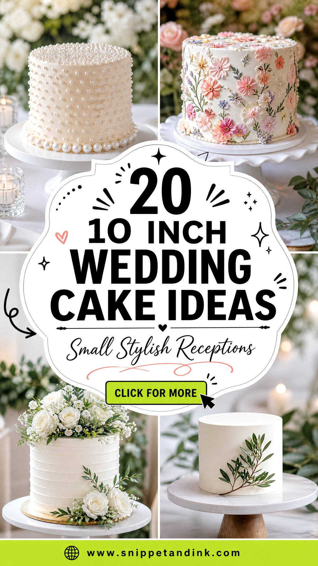20 10 Inch Wedding Cake Ideas for Small Stylish Receptions - 20 10 Inch Wedding Cake Ideas for Small Stylish Receptions