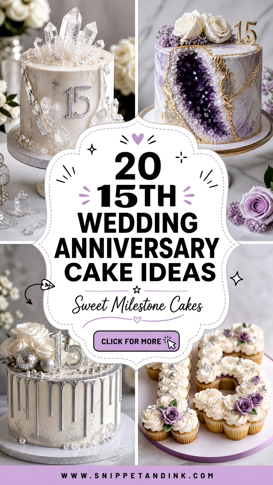 20 15th Wedding Anniversary Cake Ideas for Sweet Milestones - 20 15th Wedding Anniversary Cake Ideas for Sweet Milestones