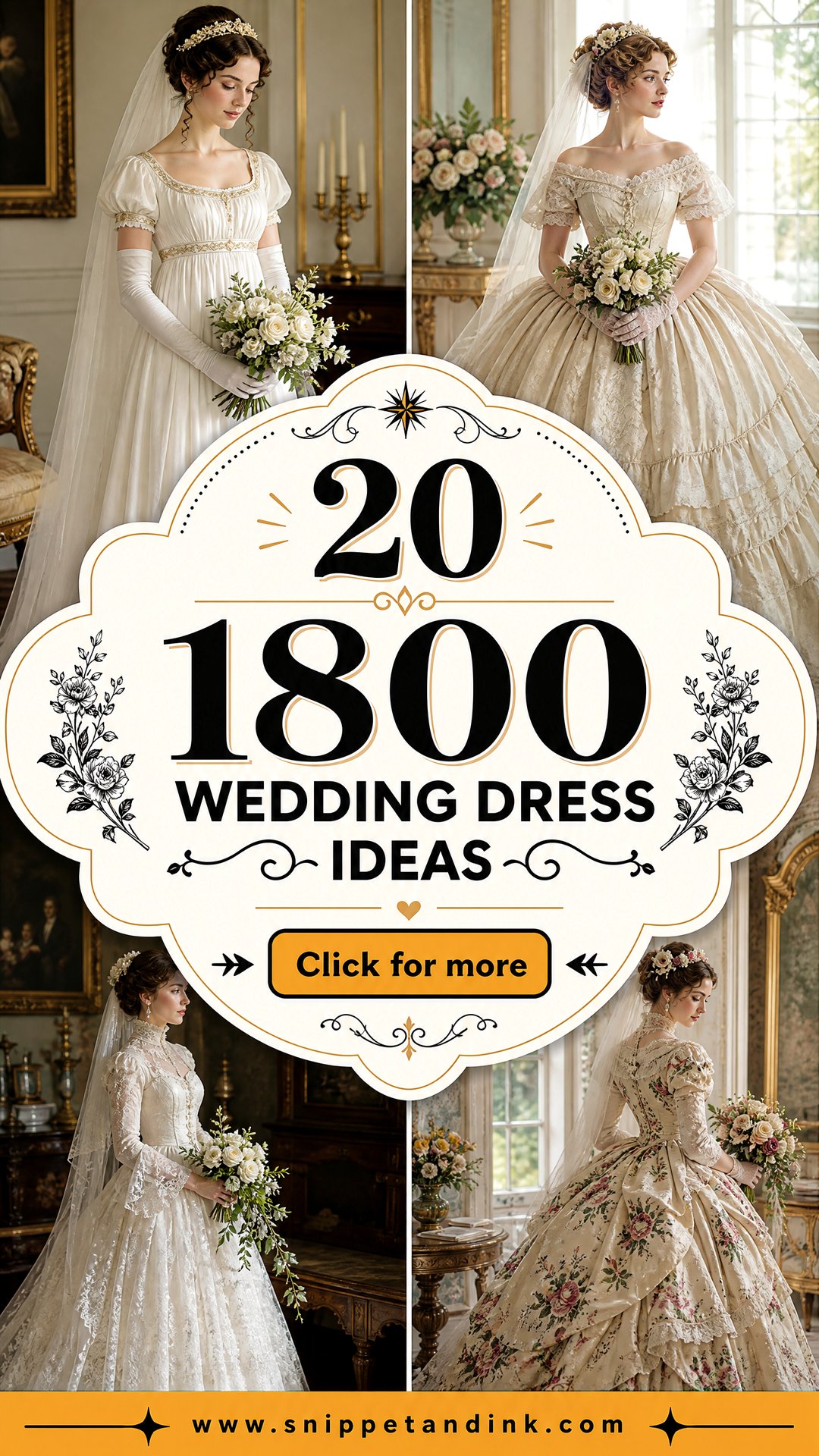 20 1800 Wedding Dress Ideas Romantic Historical Bridal Style - 20 1800 Wedding Dress Ideas: Romantic Historical Bridal Style