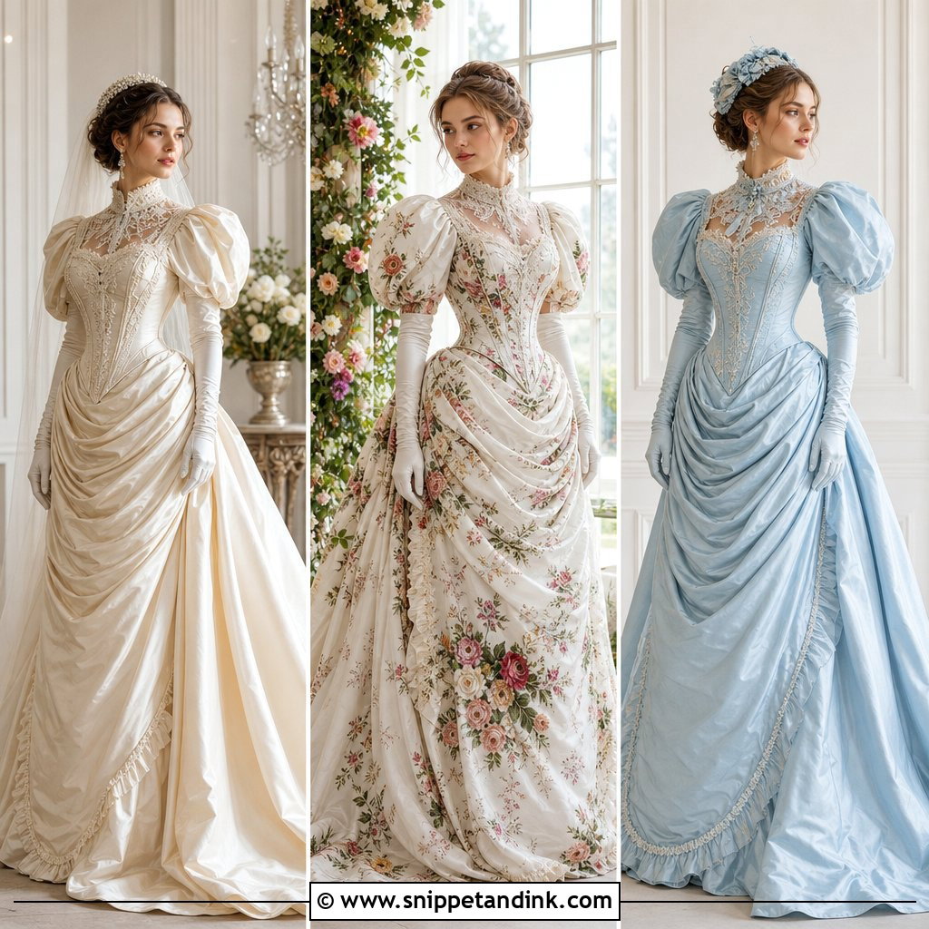 20 1880s Wedding Dress Ideas Victorian Bridal Looks to Inspire