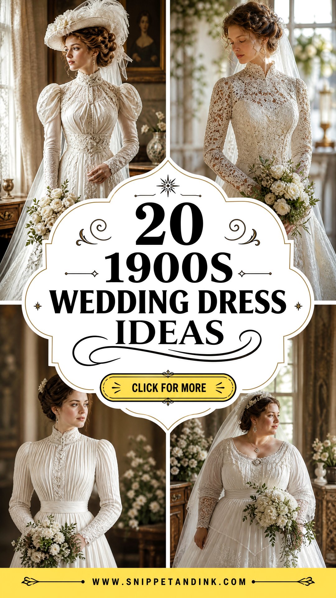 20 1900s Wedding Dress Ideas Timeless Bridal Looks to Inspire - 20 1900s Wedding Dress Ideas: Timeless Bridal Looks to Inspire