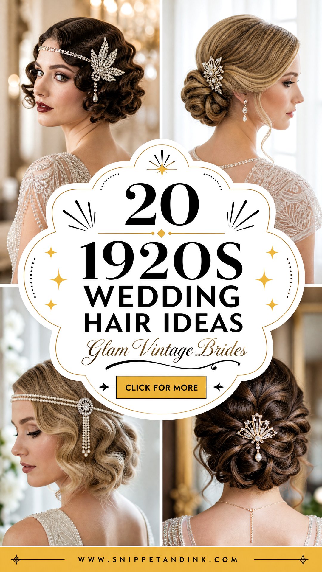 20 1920s Wedding Hair Ideas for Glam Vintage Brides Today - 20 1920s Wedding Hair Ideas for Glam Vintage Brides Today