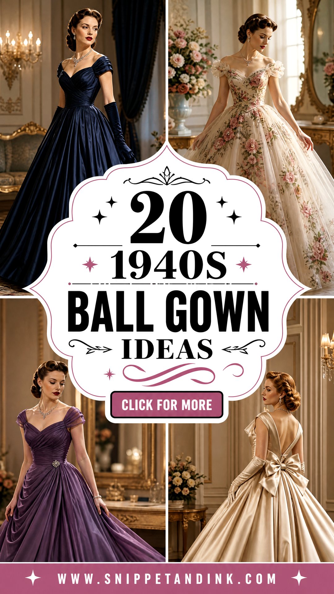 20 1940S Ball Gown Ideas Vintage Glamour for Brides Today - 20 1940S Ball Gown Ideas: Vintage Glamour for Brides Today