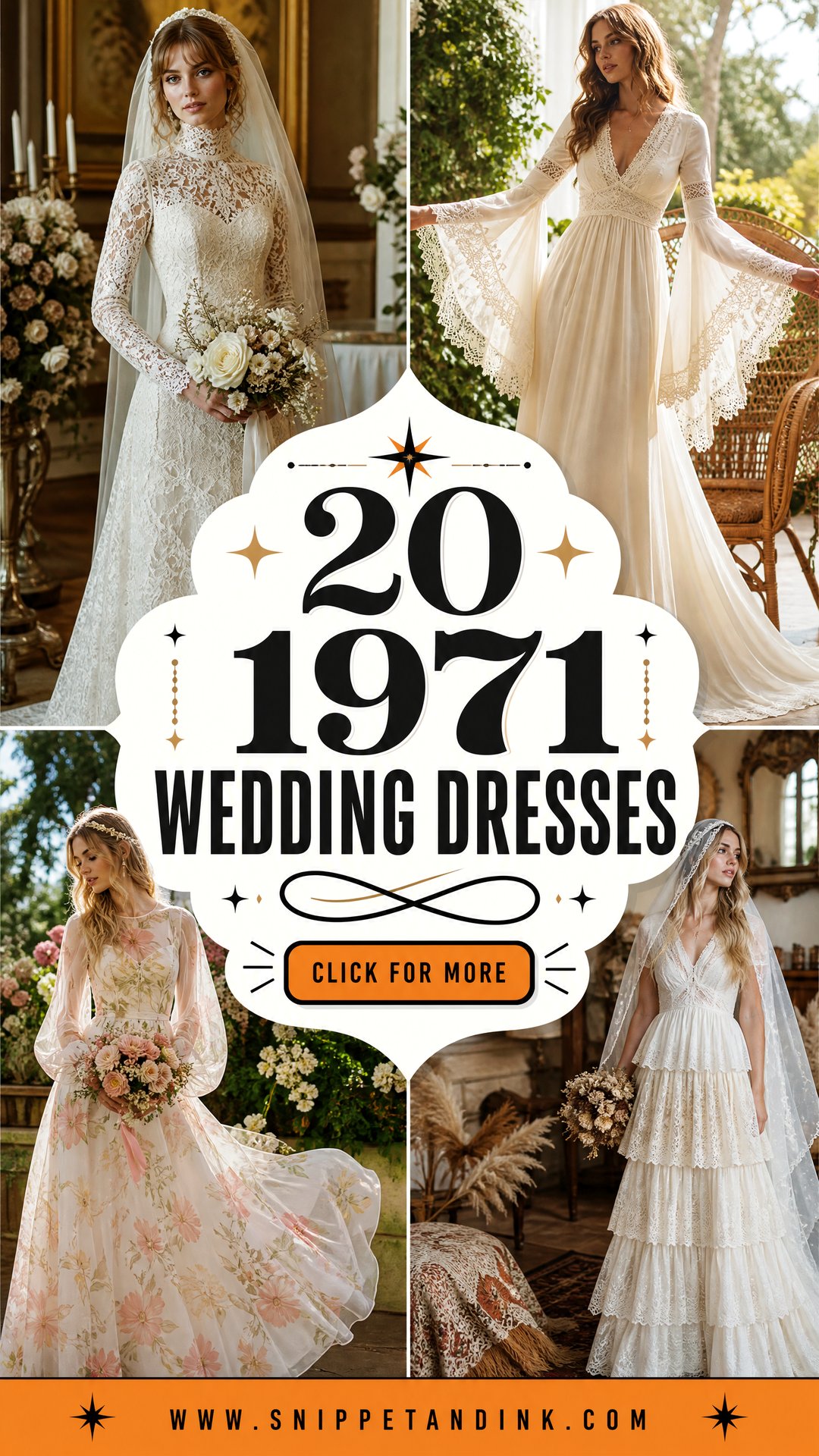 20 1971 Wedding Dresses Iconic Vintage Looks for Brides - 20 1971 Wedding Dresses: Iconic Vintage Looks for Brides