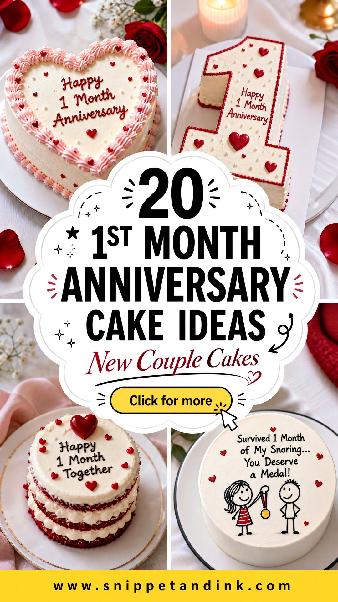 20 1st Month Anniversary Cake Ideas for New Couples - 20 1st Month Anniversary Cake Ideas for New Couples