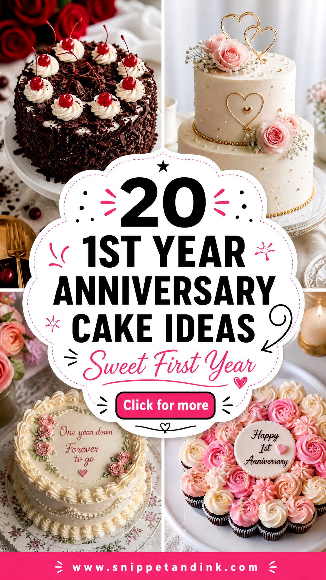 20 1st Year Anniversary Cake Ideas for Sweet Celebrations - 20 1st Year Anniversary Cake Ideas for Sweet Celebrations