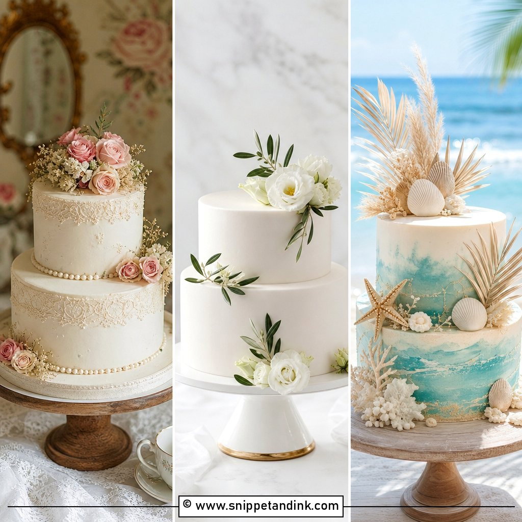 20 2 Layer Wedding Cake Ideas for Modern Romantic Couples