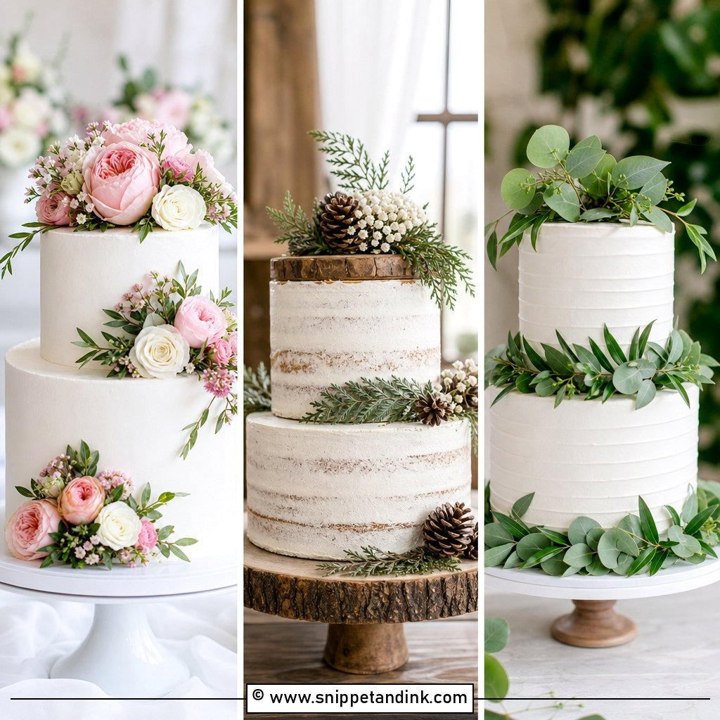 20 2 Step Wedding Cake Ideas for Simple Elegant Style