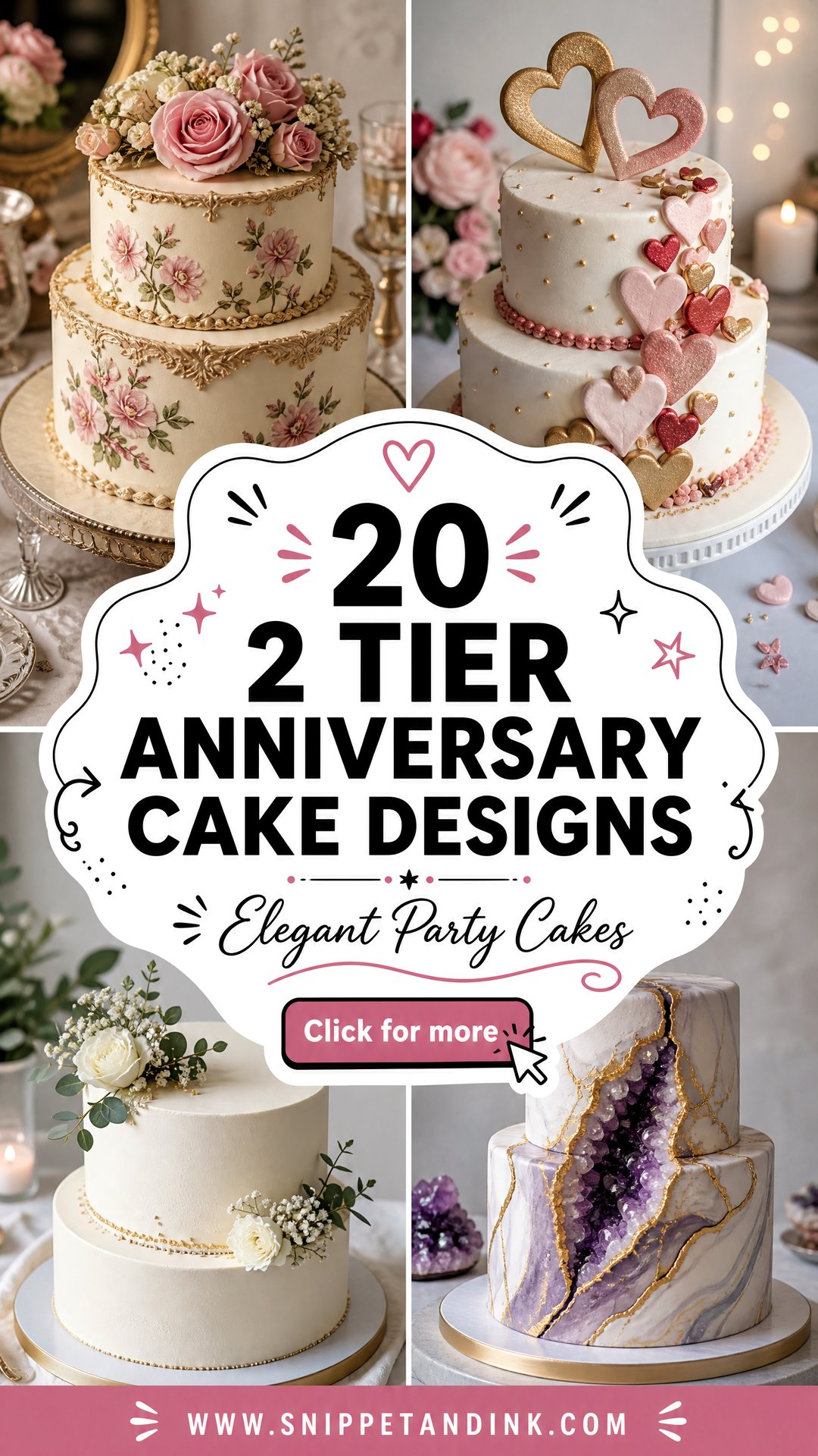 20 2 Tier Anniversary Cake Designs for Elegant Parties - 20 2 Tier Anniversary Cake Designs for Elegant Parties