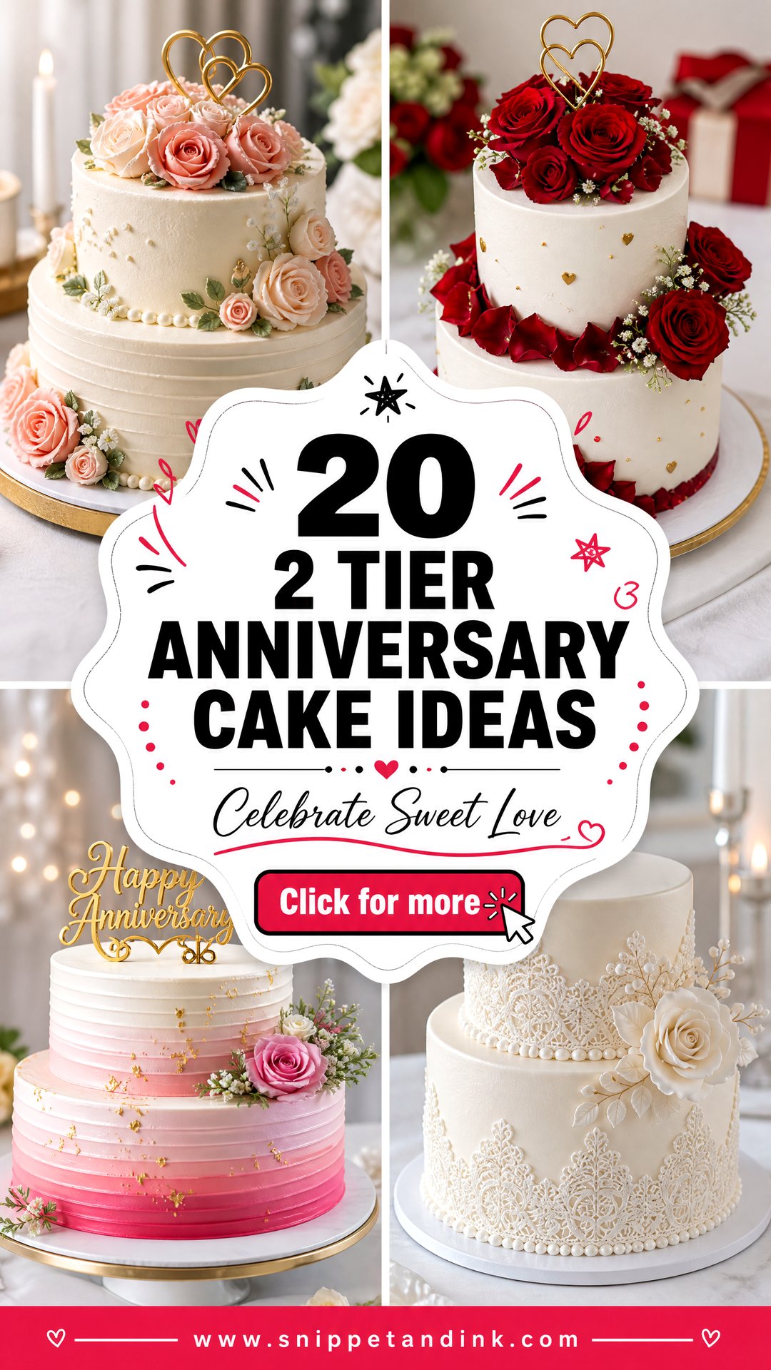 20 2 Tier Anniversary Cake Ideas for Milestone Moments - 20 2 Tier Anniversary Cake Ideas for Milestone Moments