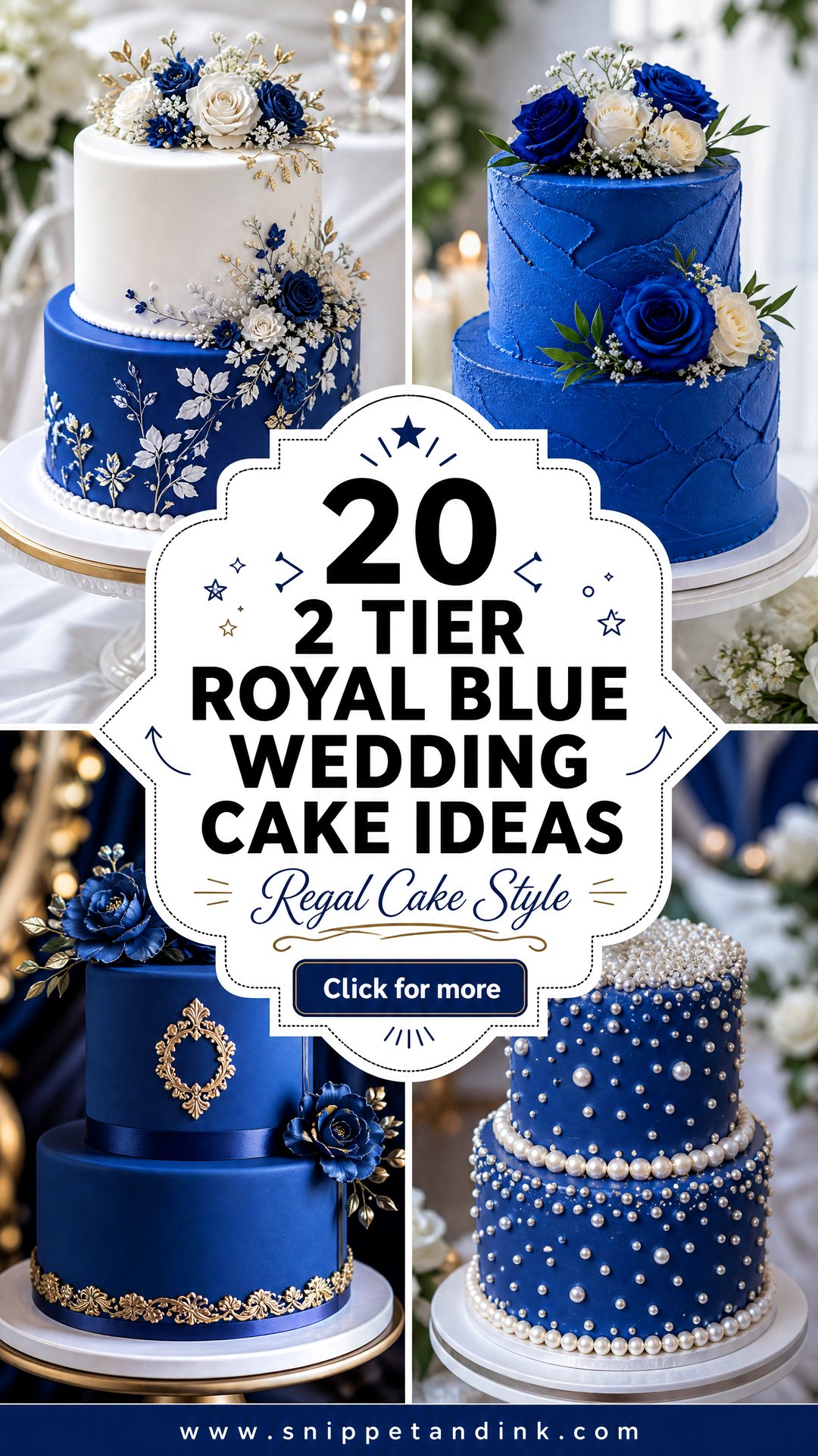 20 2 Tier Royal Blue Wedding Cake Ideas for Regal Style - 20 2 Tier Royal Blue Wedding Cake Ideas for Regal Style