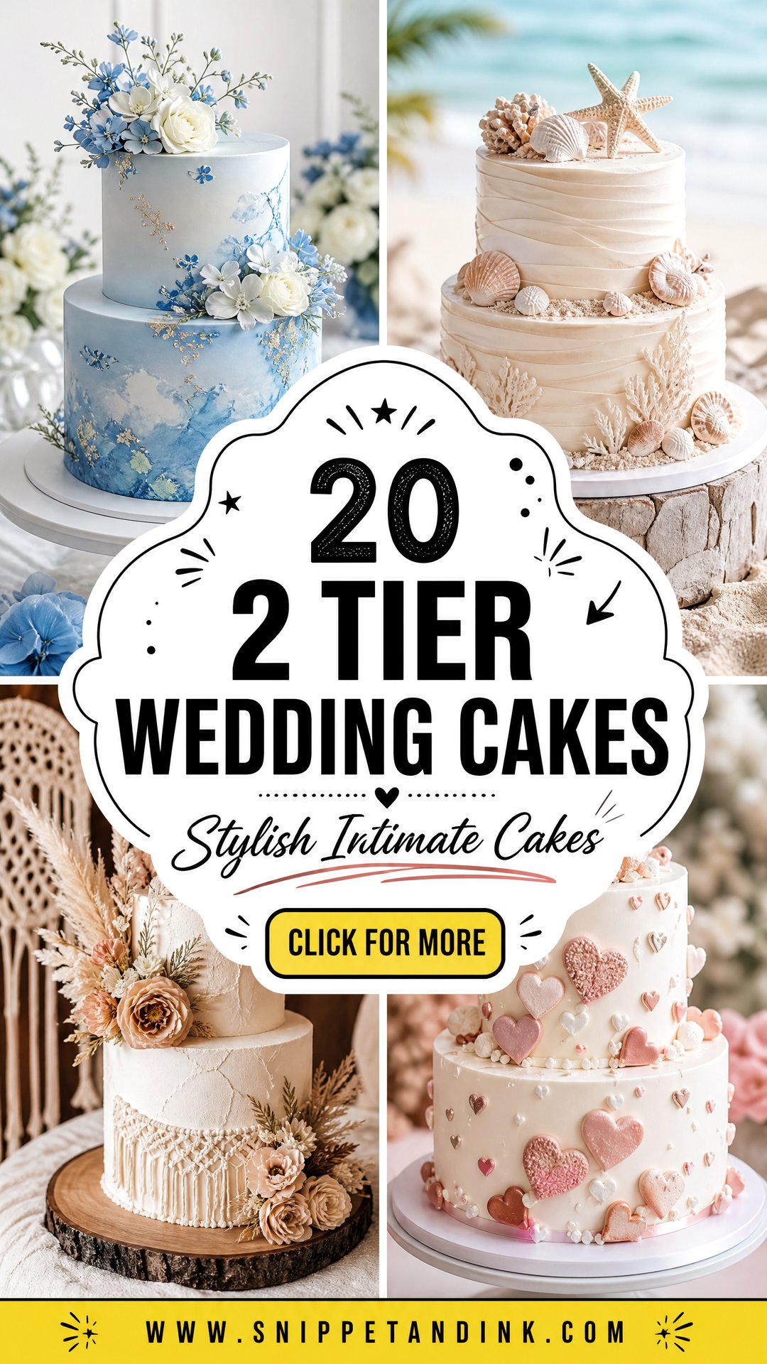20 2 Tier Wedding Cakes for Stylish Intimate Celebrations - 20 2 Tier Wedding Cakes for Stylish, Intimate Celebrations