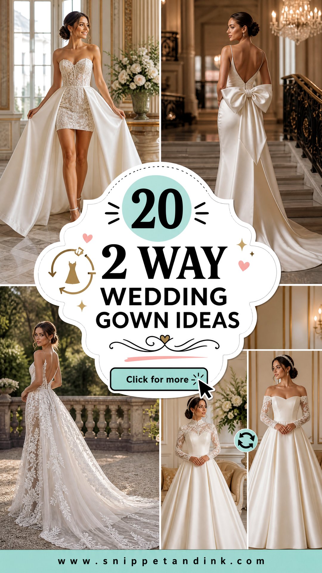 20 2 Way Wedding Gown Ideas Versatile Styles for Modern Brides - 20 2 Way Wedding Gown Ideas: Versatile Styles for Modern Brides