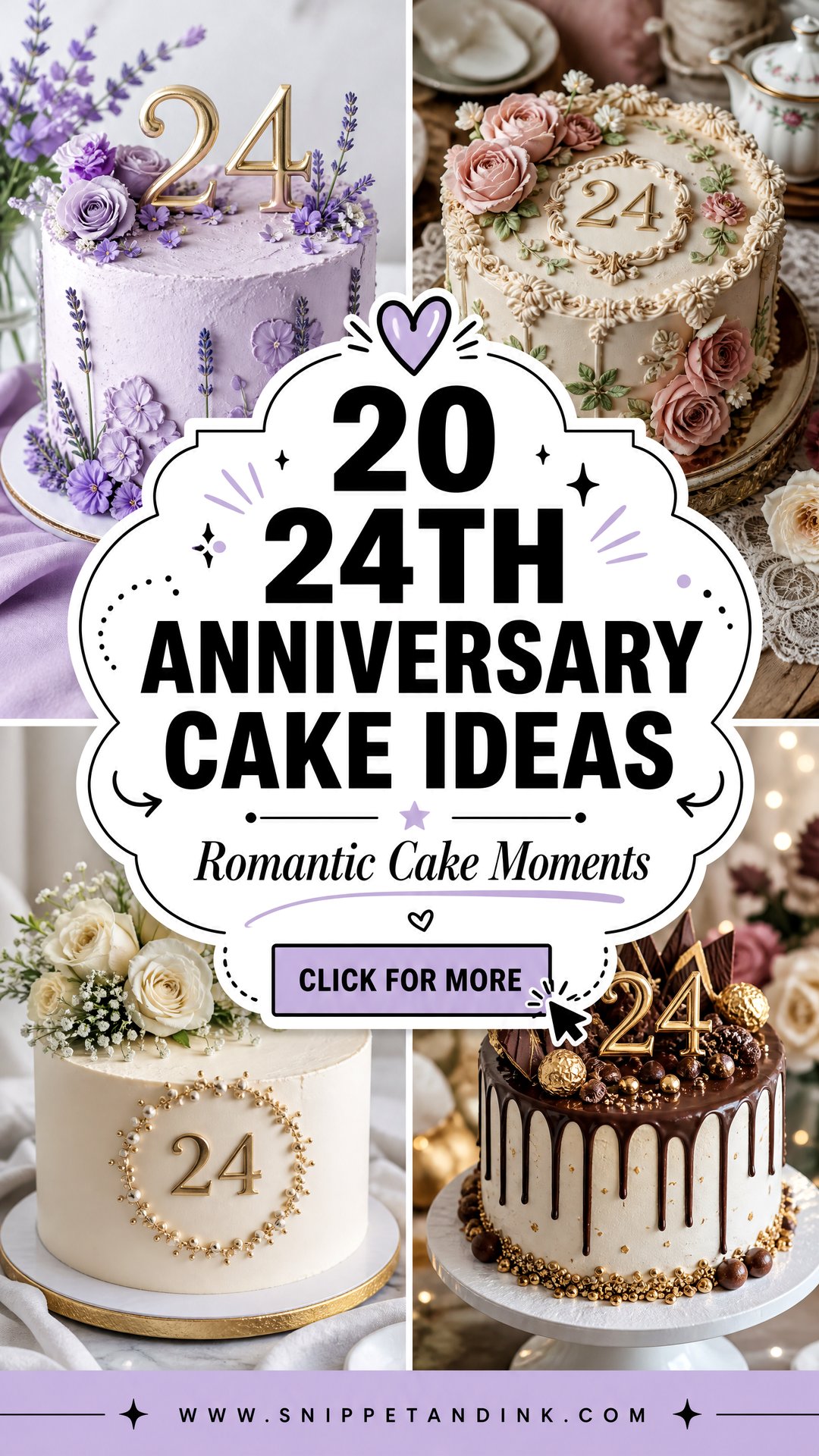 20 24th Anniversary Cake Ideas for a Romantic Celebration - 20 24th Anniversary Cake Ideas for a Romantic Celebration