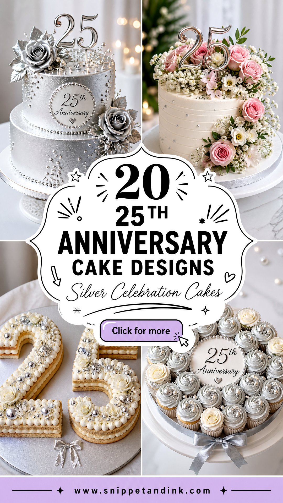 20 25th Anniversary Cake Designs for a Silver Celebration - 20 25th Anniversary Cake Designs for a Silver Celebration