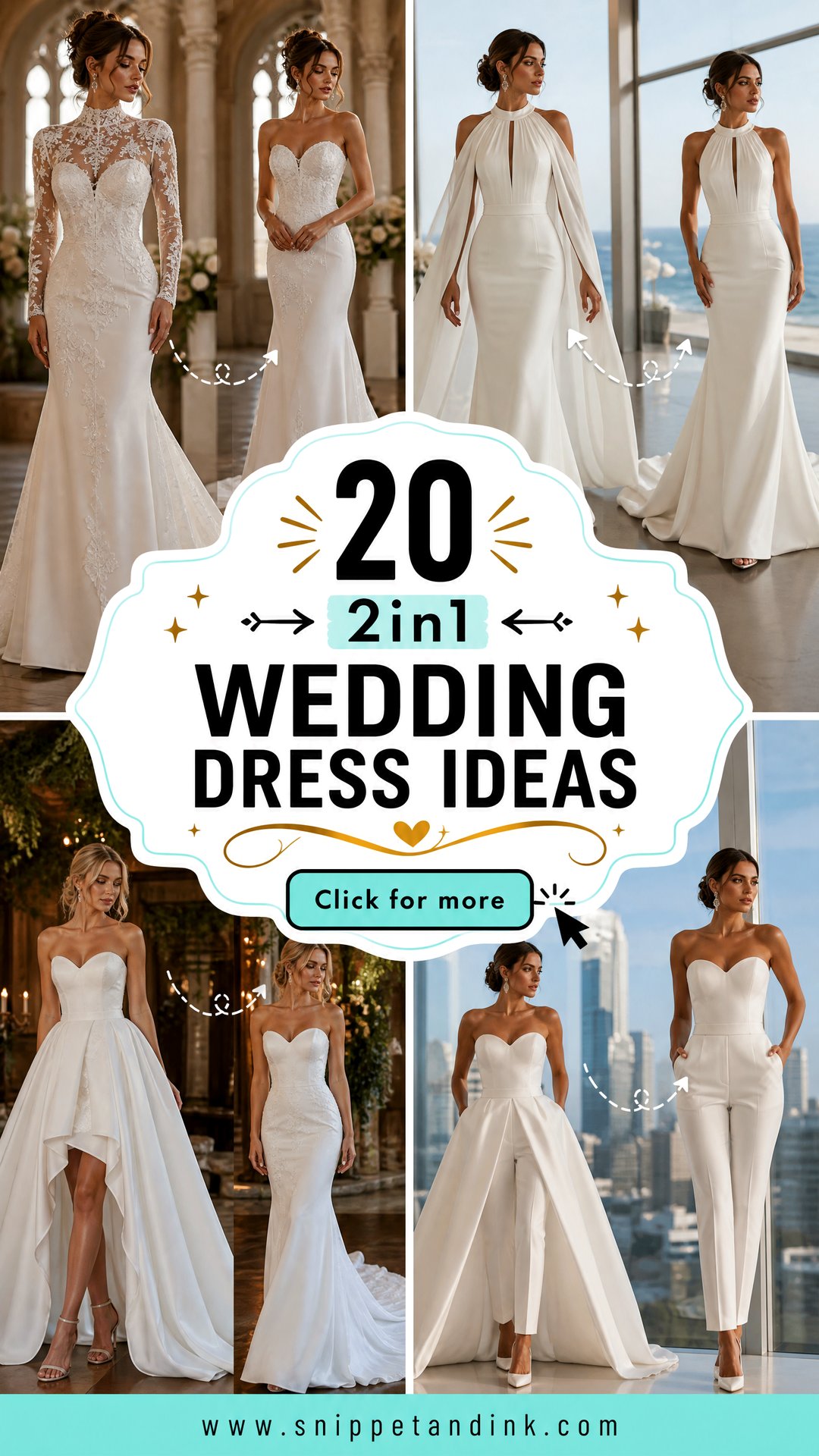 20 2in1 Wedding Dress Ideas Clever Looks for Modern Brides - 20 2in1 Wedding Dress Ideas: Clever Looks for Modern Brides