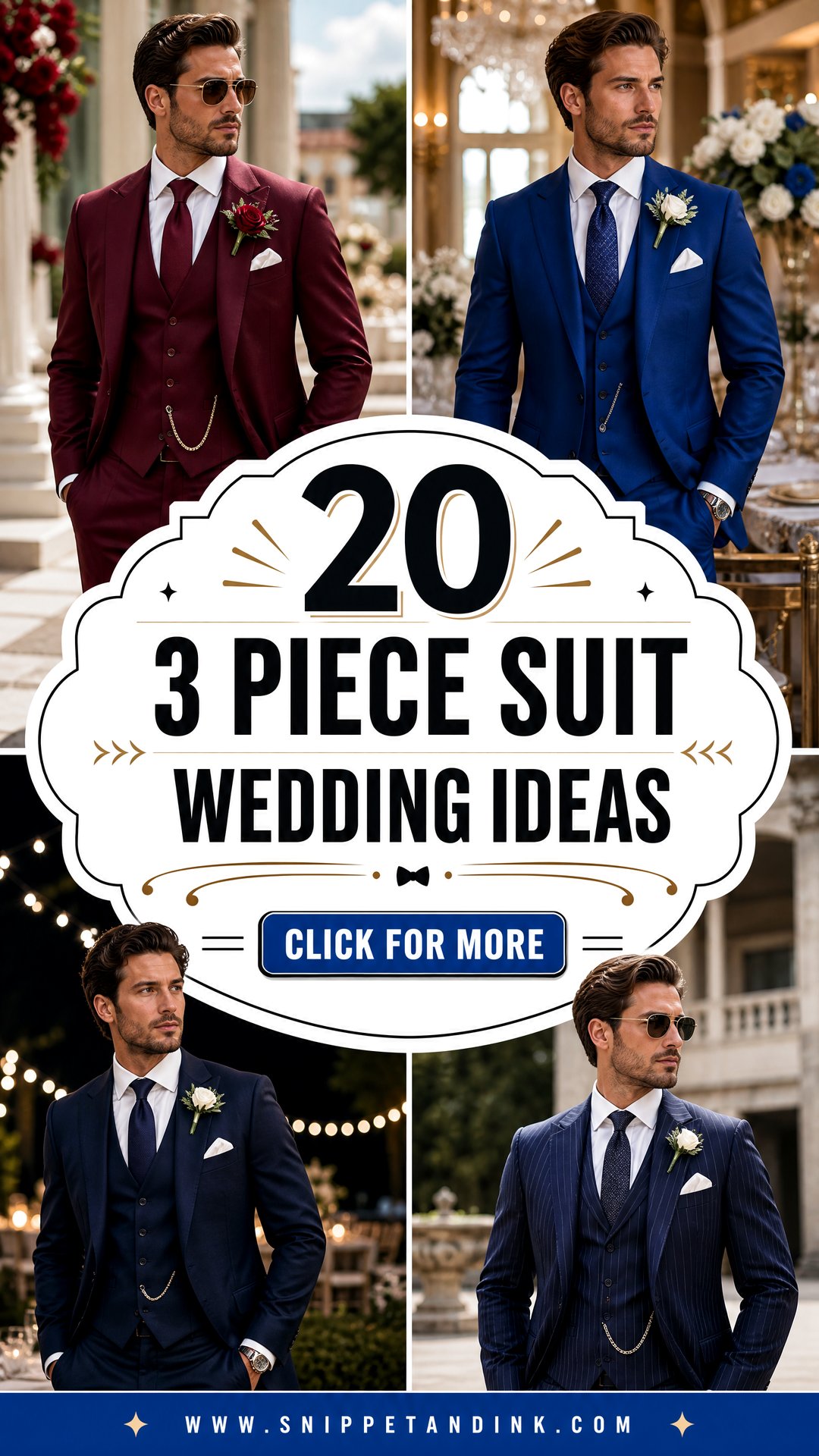 20 3 Piece Suit Wedding Ideas Sharp Looks for Modern Grooms - 20 3 Piece Suit Wedding Ideas: Sharp Looks for Modern Grooms
