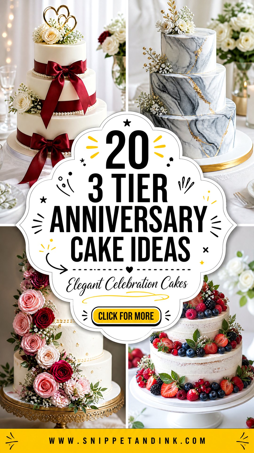 20 3 Tier Anniversary Cake Ideas for Elegant Celebrations - 20 3 Tier Anniversary Cake Ideas for Elegant Celebrations