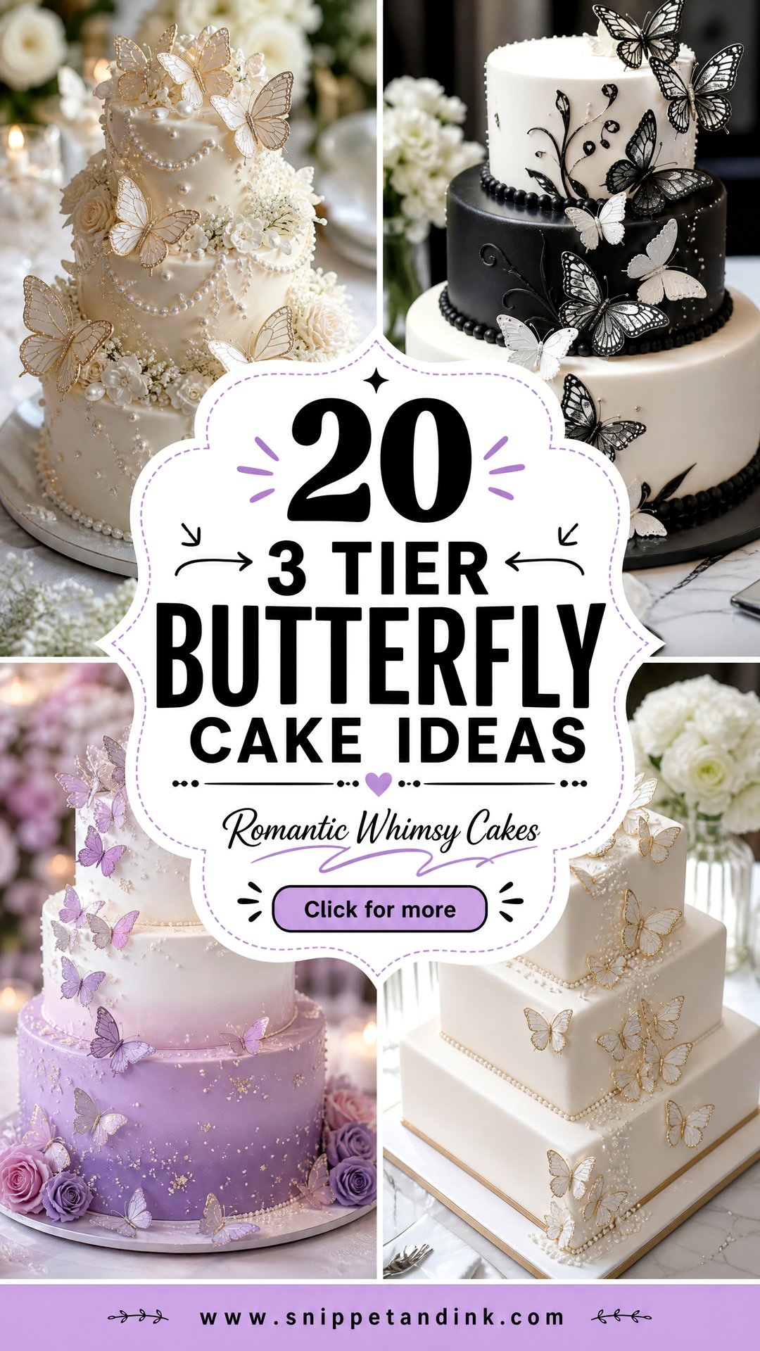 20 3 Tier Butterfly Cake Ideas for Wedding With Romantic Whimsy - 20 3 Tier Butterfly Cake Ideas for Wedding With Romantic Whimsy