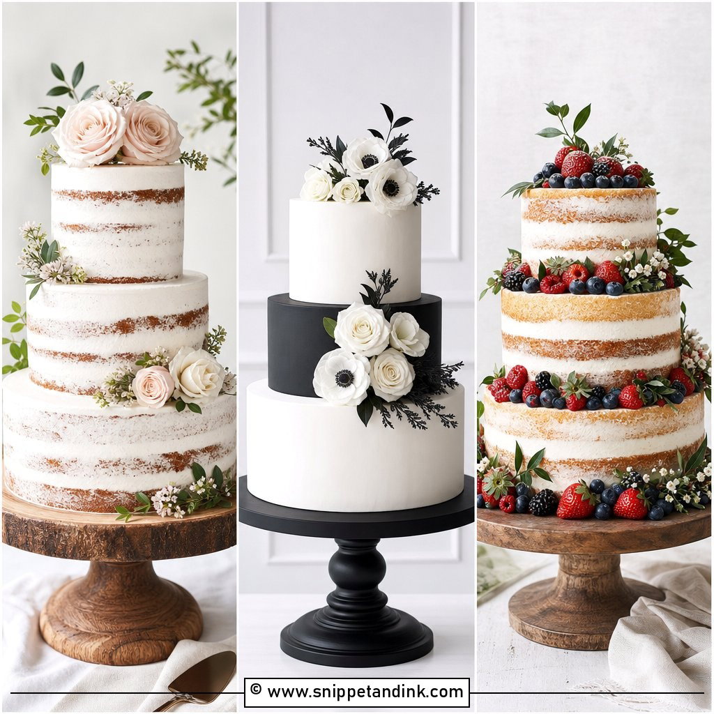 20 3 Wedding Cakes Display Ideas for a Stunning Reception