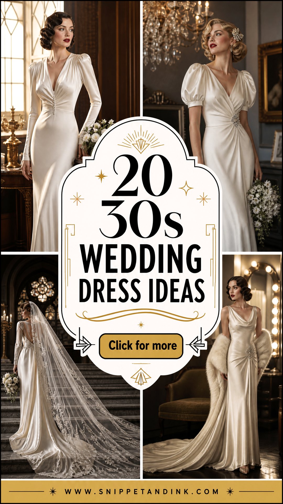 20 30s Wedding Dress Ideas for Timeless Old Hollywood Glamour - 20 30s Wedding Dress Ideas for Timeless Old Hollywood Glamour