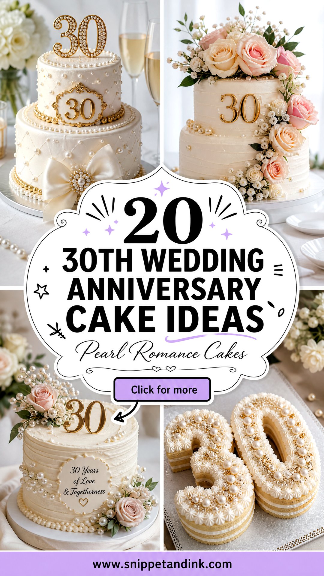 20 30th Wedding Anniversary Cake Ideas for Pearl Romance - 20 30th Wedding Anniversary Cake Ideas for Pearl Romance