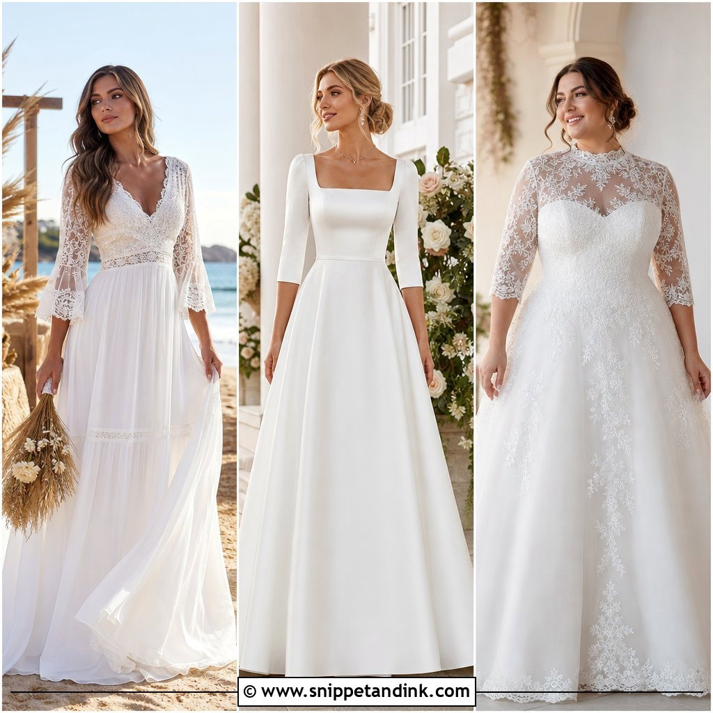20 34 Sleeve Wedding Dress Ideas: Chic Styles for Every Season