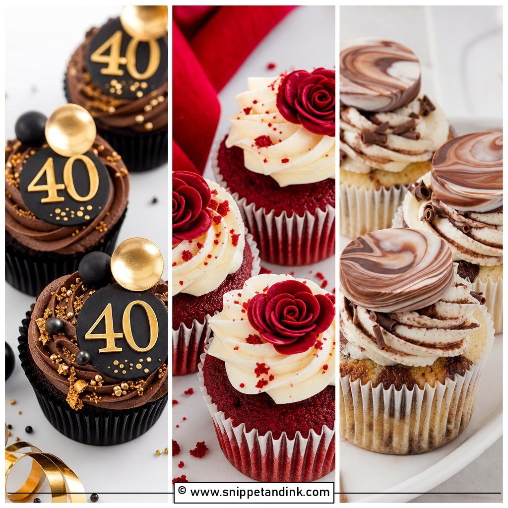 20 40th Cupcake Ideas for Ruby Anniversary Celebrations