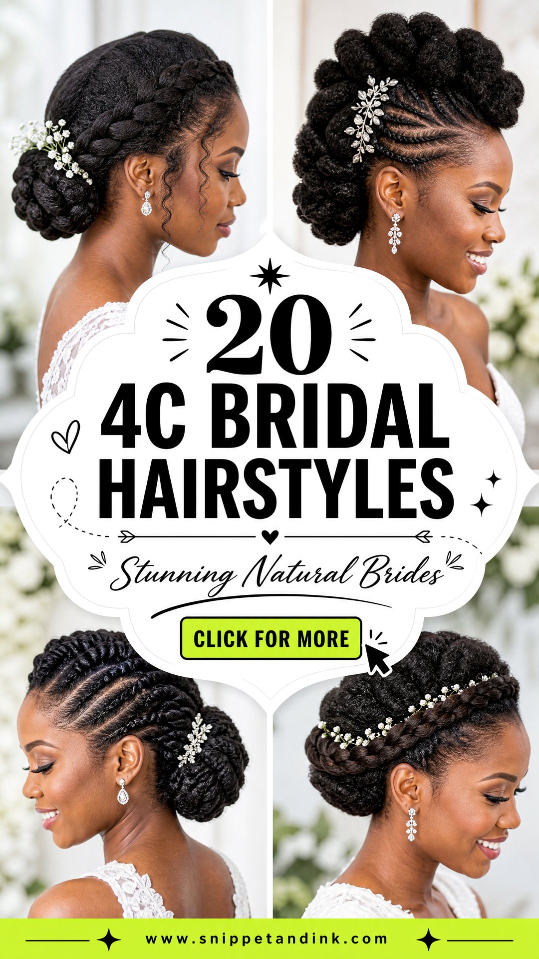 20 4c Bridal Hairstyles for Stunning Natural Hair Brides - 20 4c Bridal Hairstyles for Stunning Natural Hair Brides