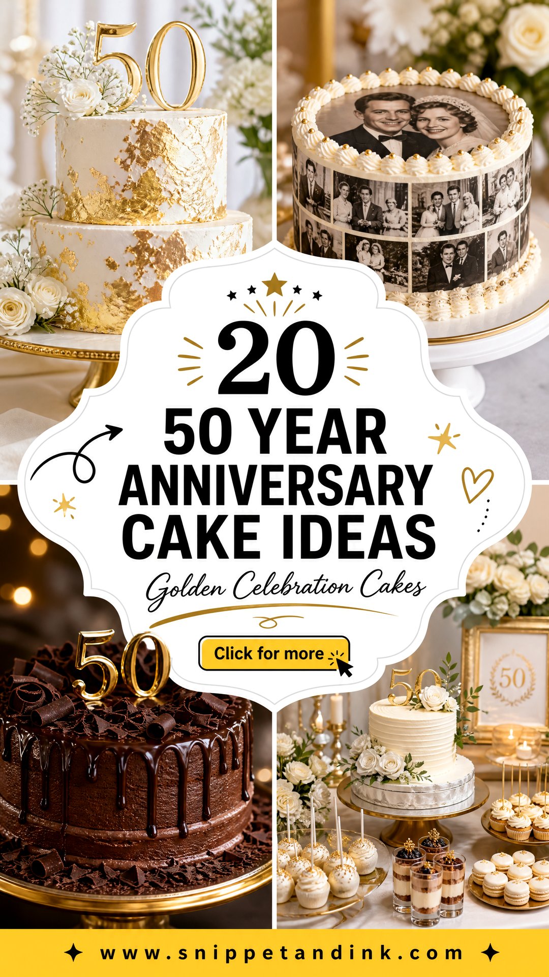 20 50 Year Anniversary Cake Ideas for Golden Celebrations - 20 50 Year Anniversary Cake Ideas for Golden Celebrations