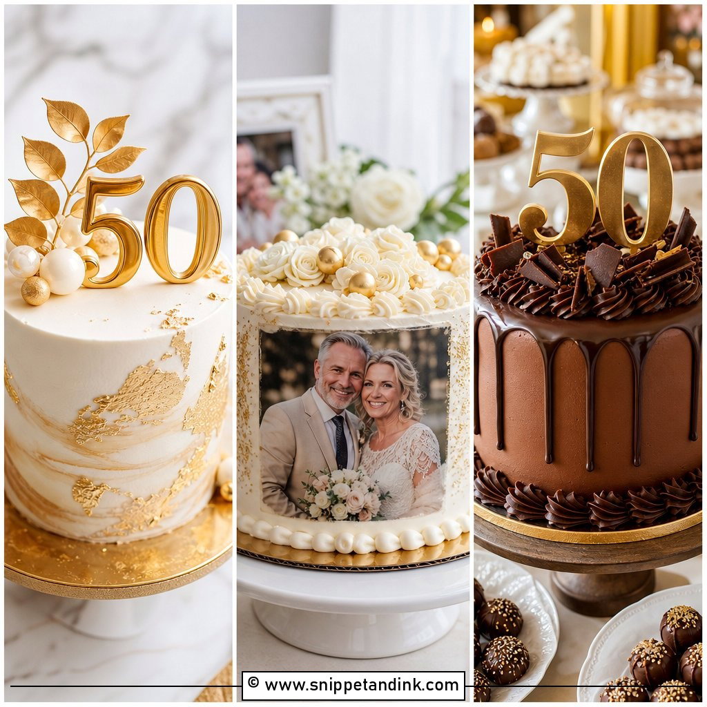 20 50 Year Anniversary Cake Ideas for Golden Celebrations