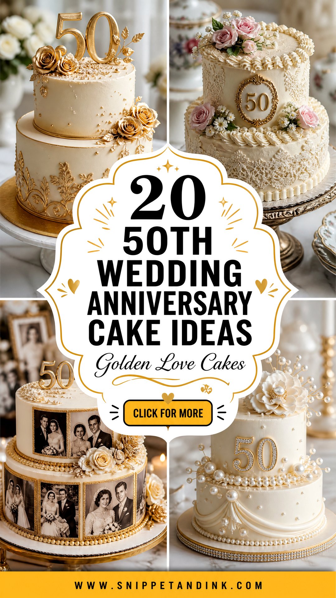 20 50th Wedding Anniversary Cake Ideas for Golden Love - 20 50th Wedding Anniversary Cake Ideas for Golden Love