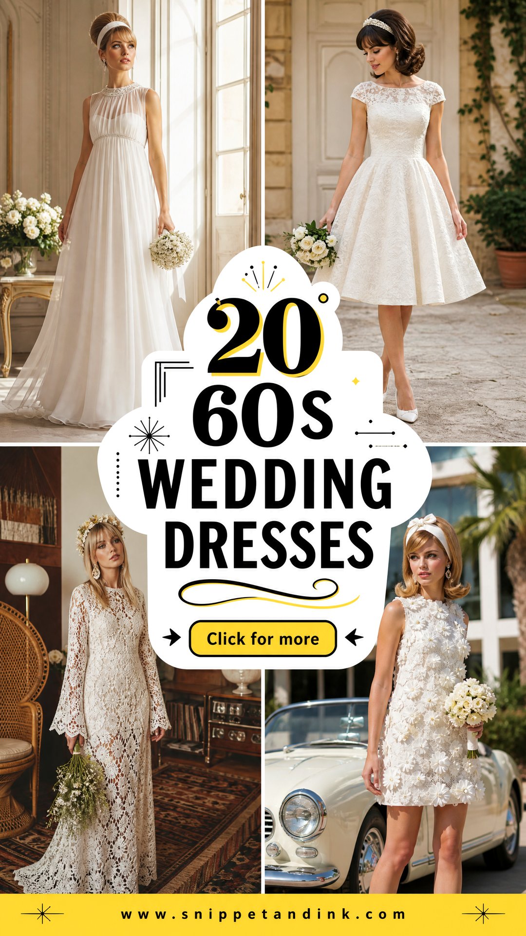 20 60s Wedding Dresses Chic Retro Styles for Modern Brides - 20 60s Wedding Dresses: Chic Retro Styles for Modern Brides
