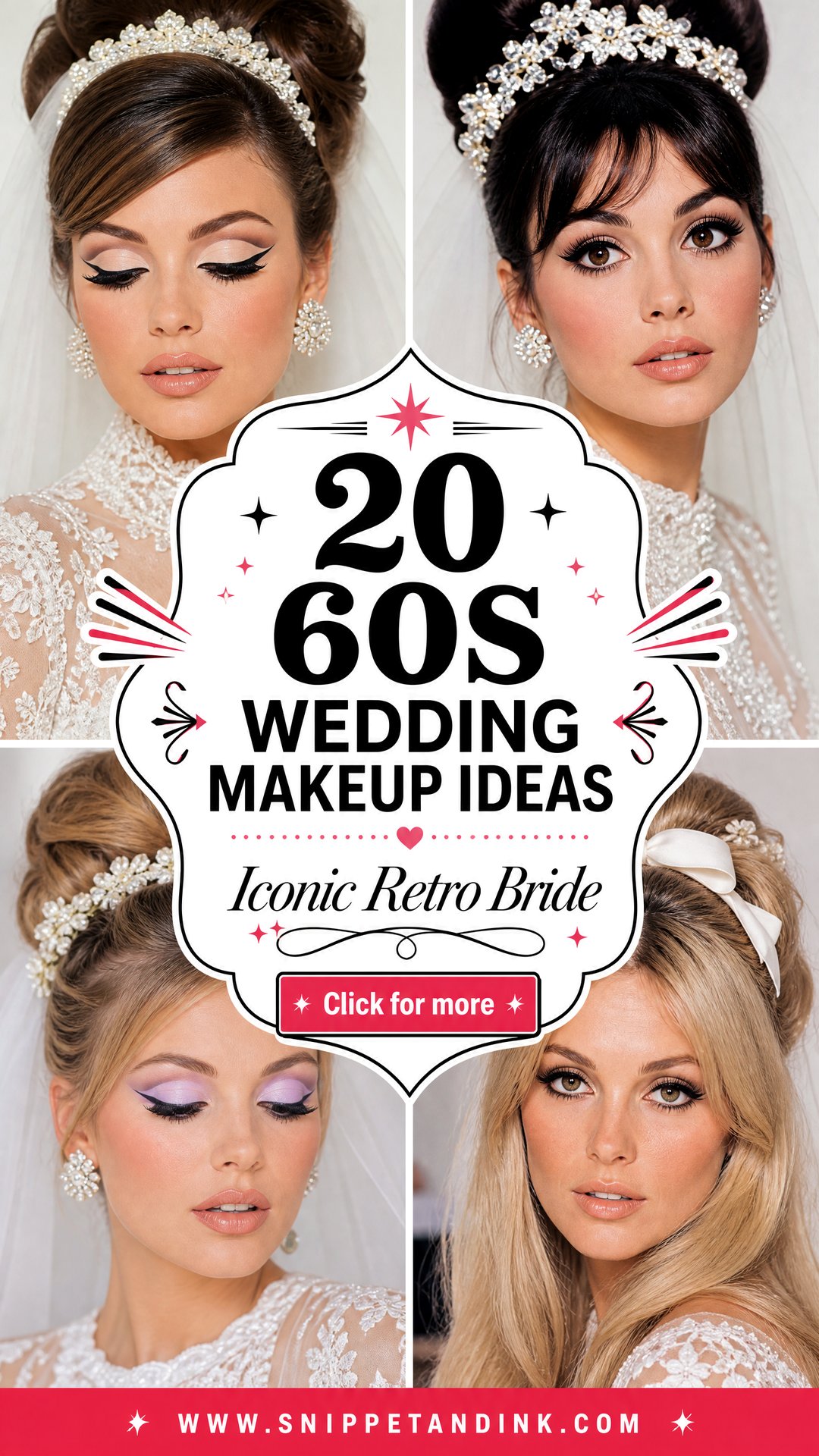 20 60s Wedding Makeup Ideas for Iconic Retro Brides Today - 20 60s Wedding Makeup Ideas for Iconic Retro Brides Today