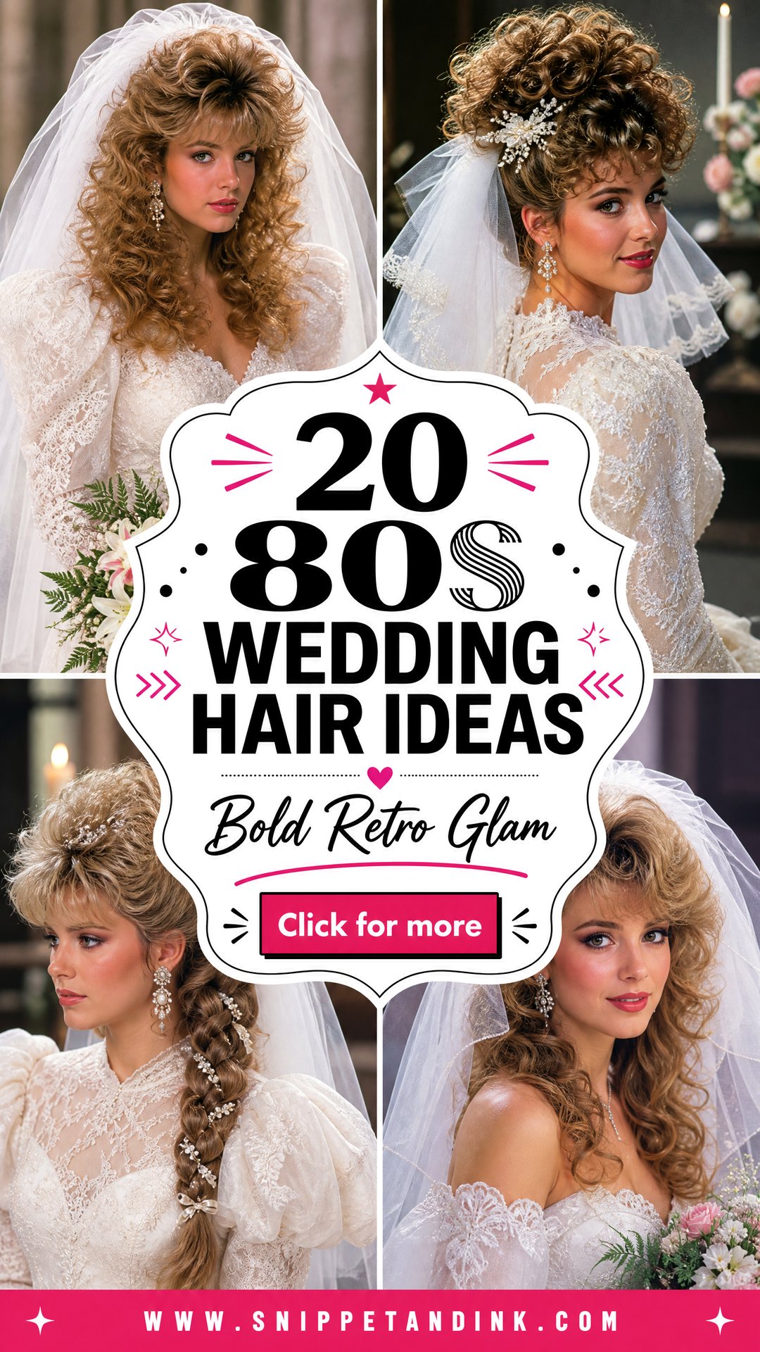 20 80s Wedding Hair Ideas for Bold Retro Bridal Glam Looks - 20 80s Wedding Hair Ideas for Bold Retro Bridal Glam Looks