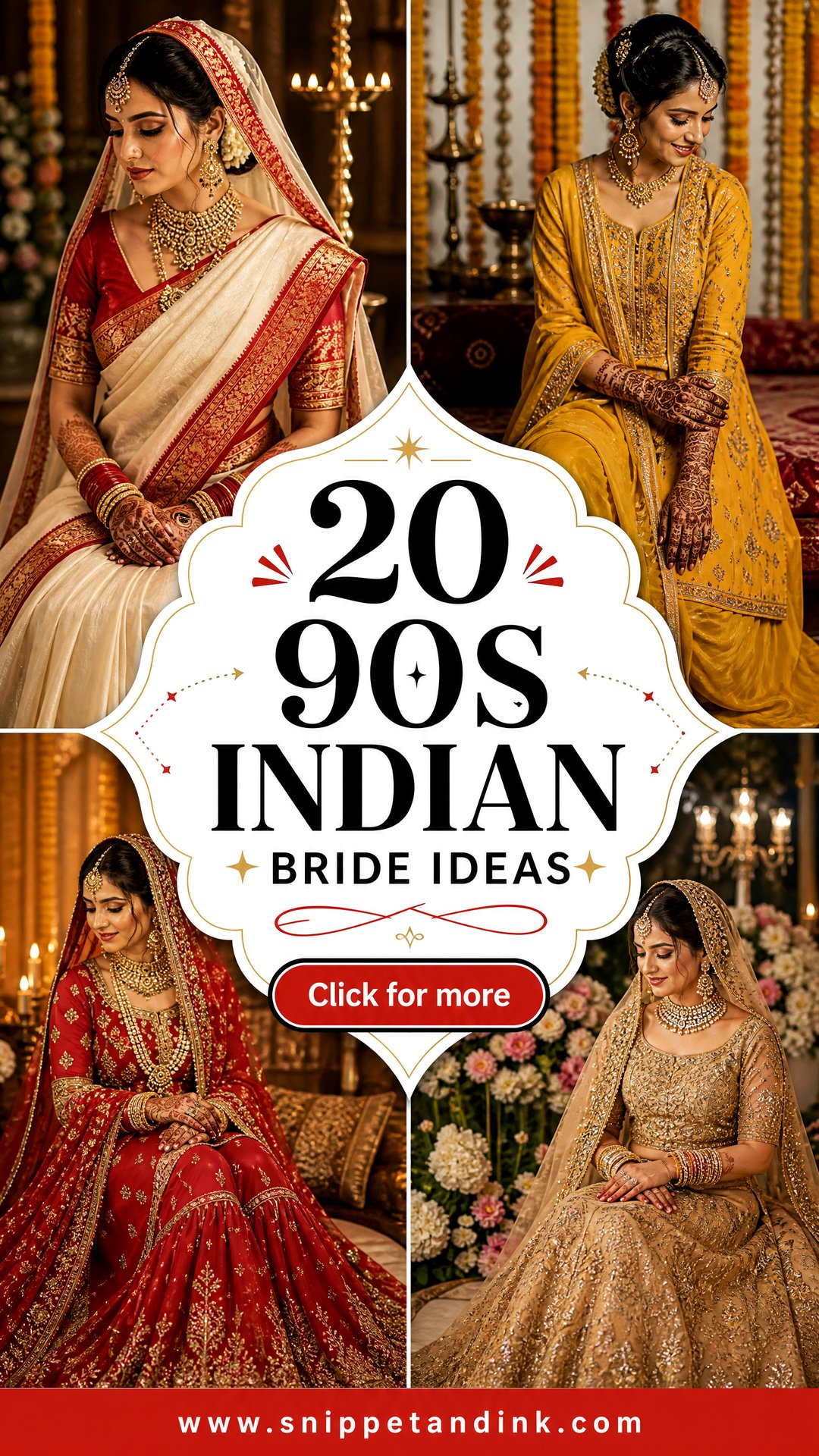 20 90s Indian Bride Ideas Iconic Looks for a Regal Wedding - 20 90s Indian Bride Ideas: Iconic Looks for a Regal Wedding