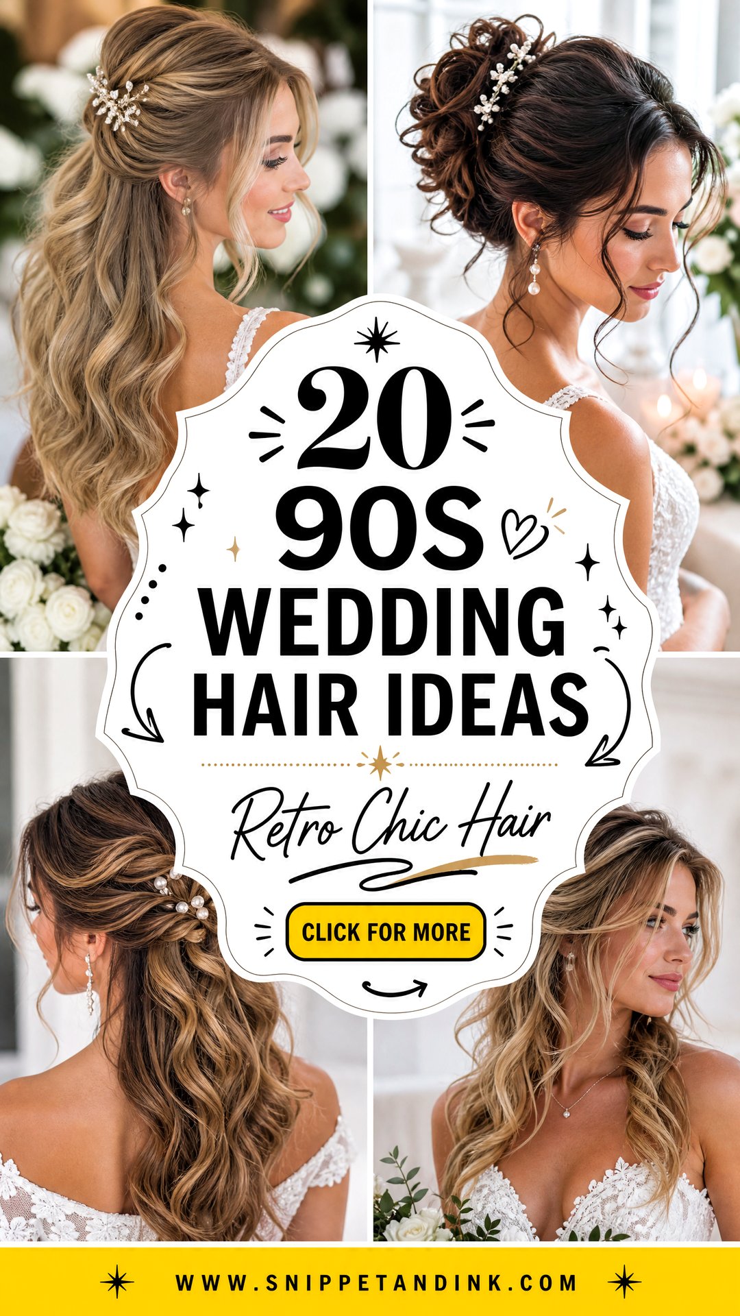 20 90s Wedding Hair Ideas for Retro-Chic Brides Today - 20 90s Wedding Hair Ideas for Retro-Chic Brides Today
