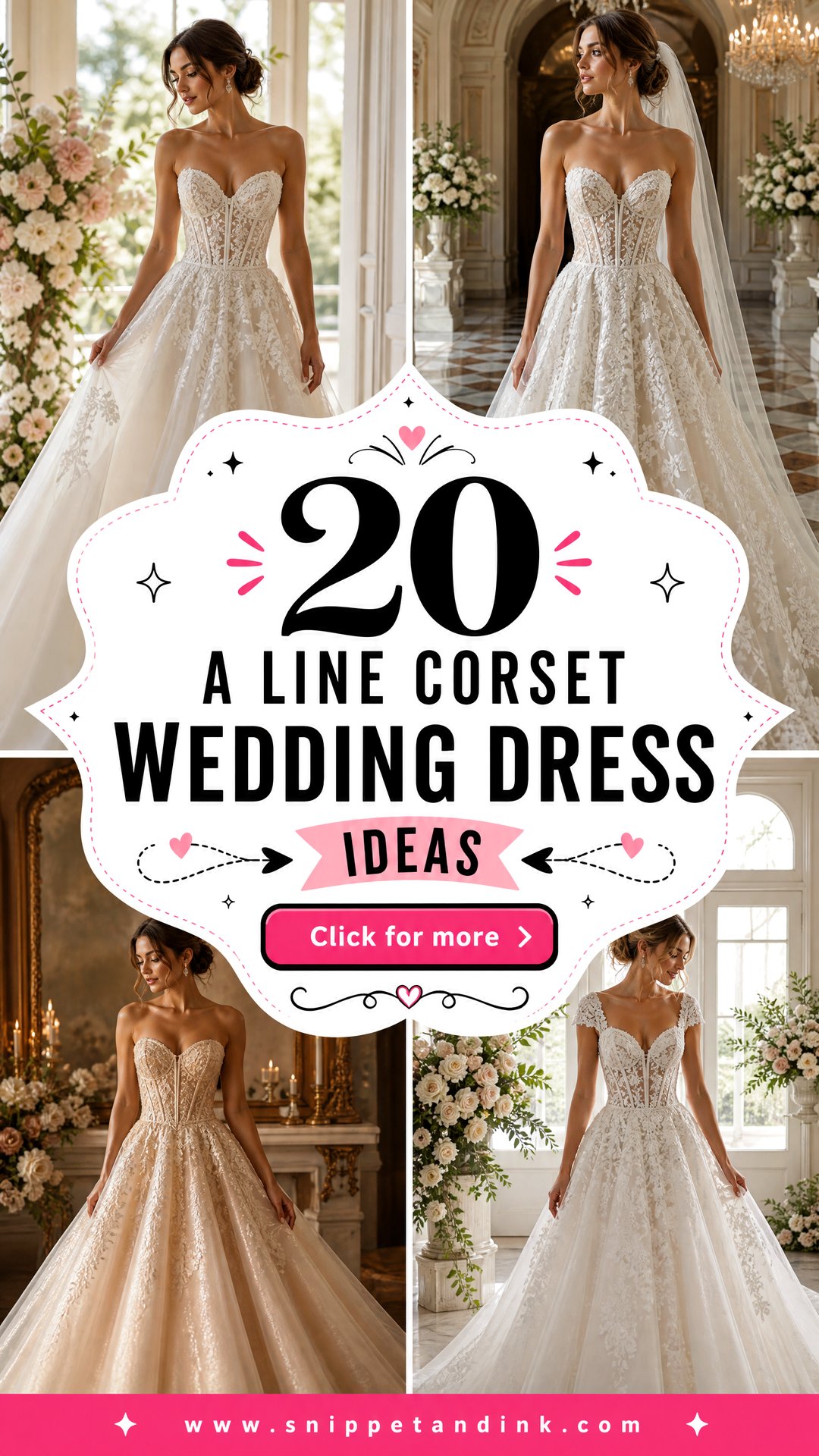 20 A Line Corset Wedding Dress Ideas Romantic Bridal Looks - 20 A Line Corset Wedding Dress Ideas: Romantic Bridal Looks