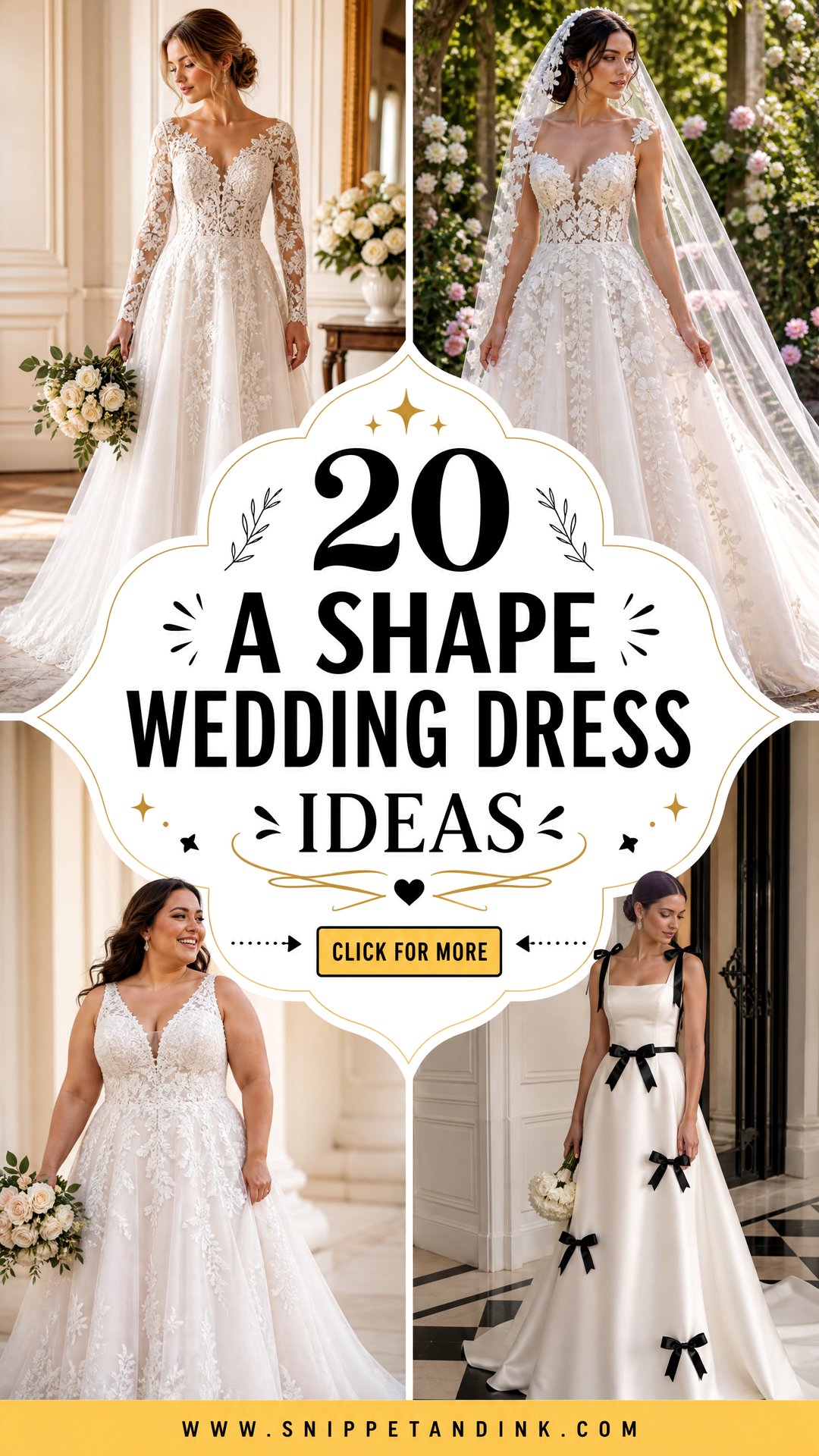 20 A Shape Wedding Dress Ideas Timeless Looks Brides Adore - 20 A Shape Wedding Dress Ideas: Timeless Looks Brides Adore